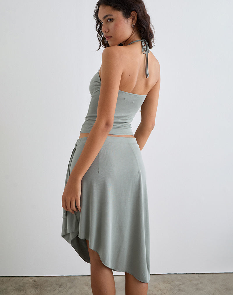 Esmeray Midi Ring Skirt in London Fog