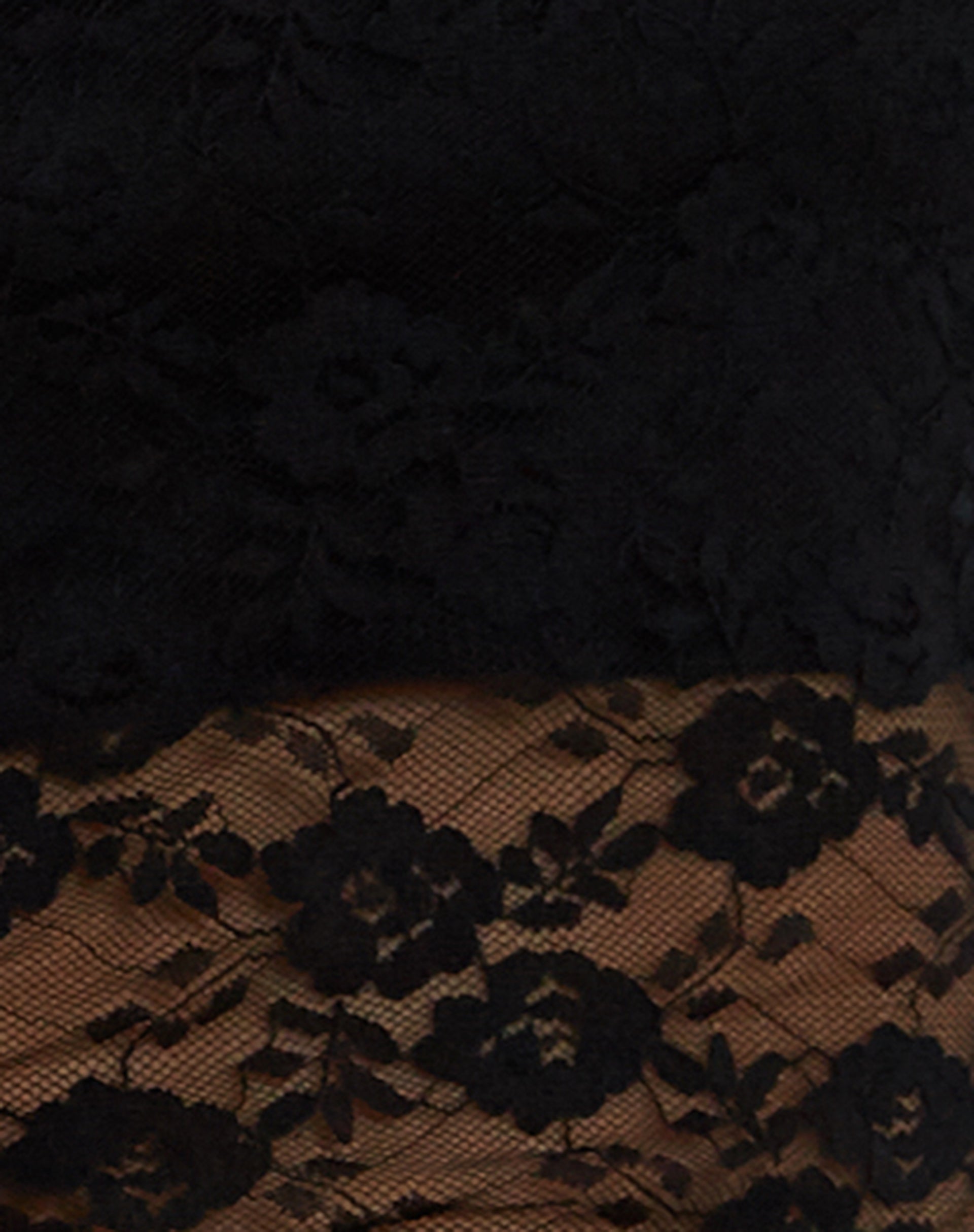 Nixie Long Sleeve Bardot Top in Lace Black