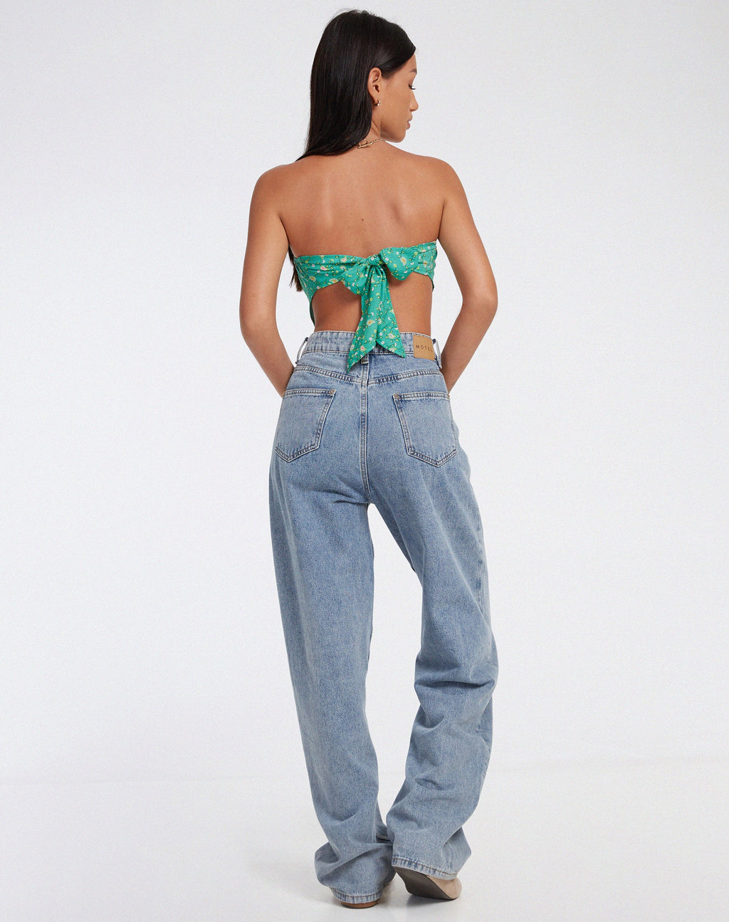 Nolda Crop Top in Paisley Fun Green