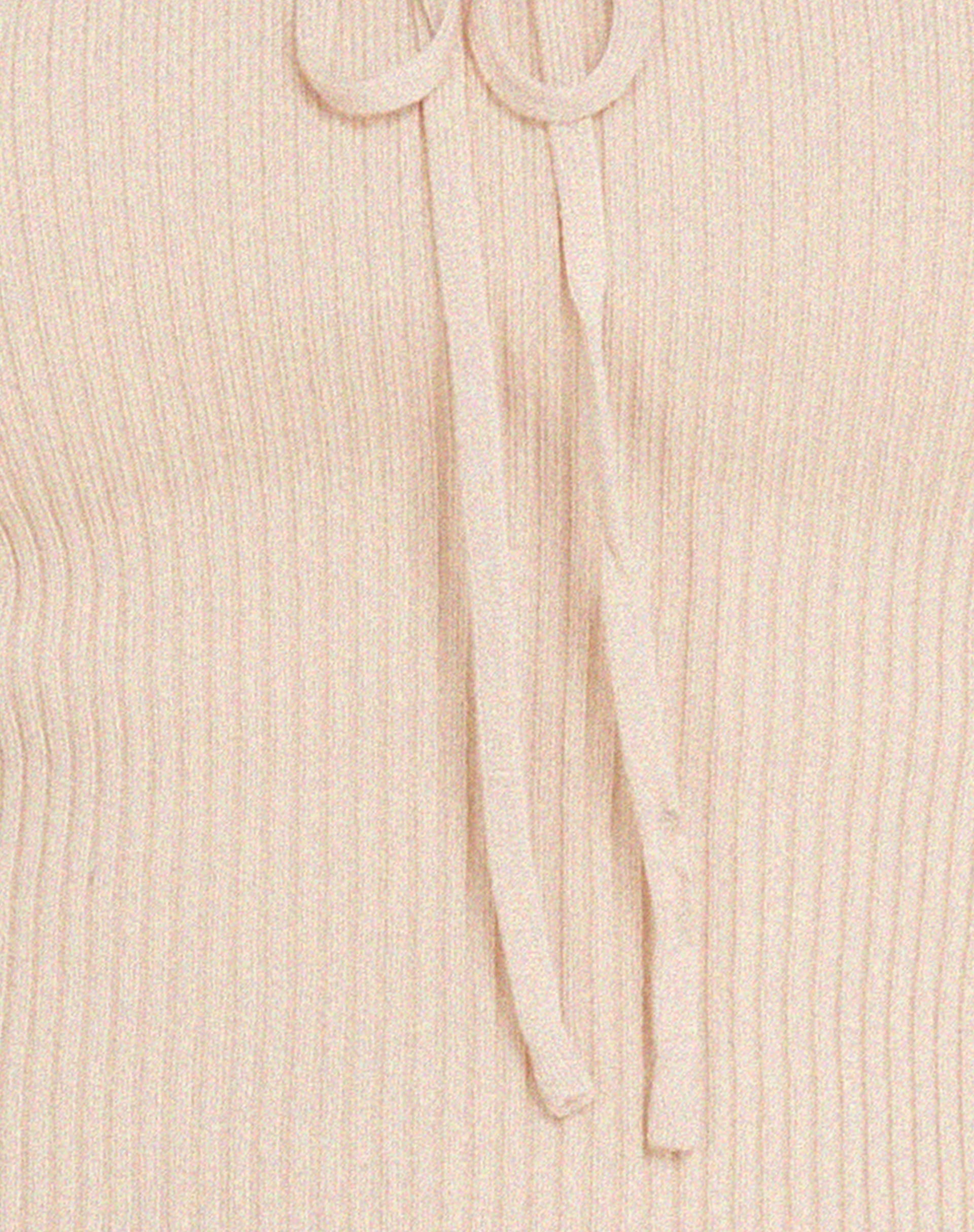Nuala Long Sleeve Top in Rib Cream