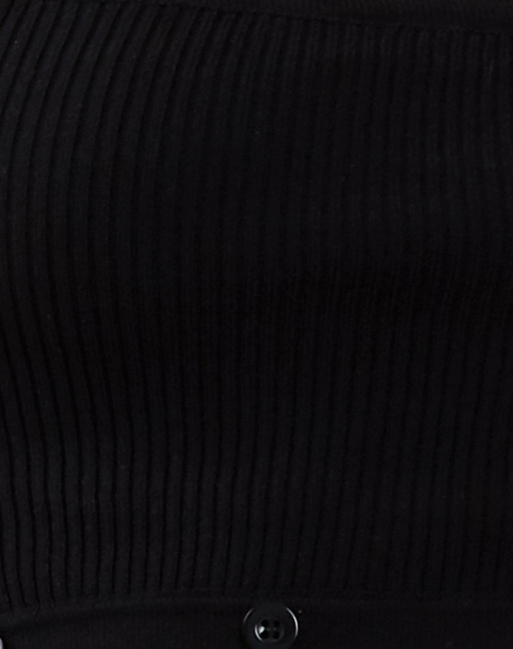 Olin Cutout Button-Up Top in Rib Black