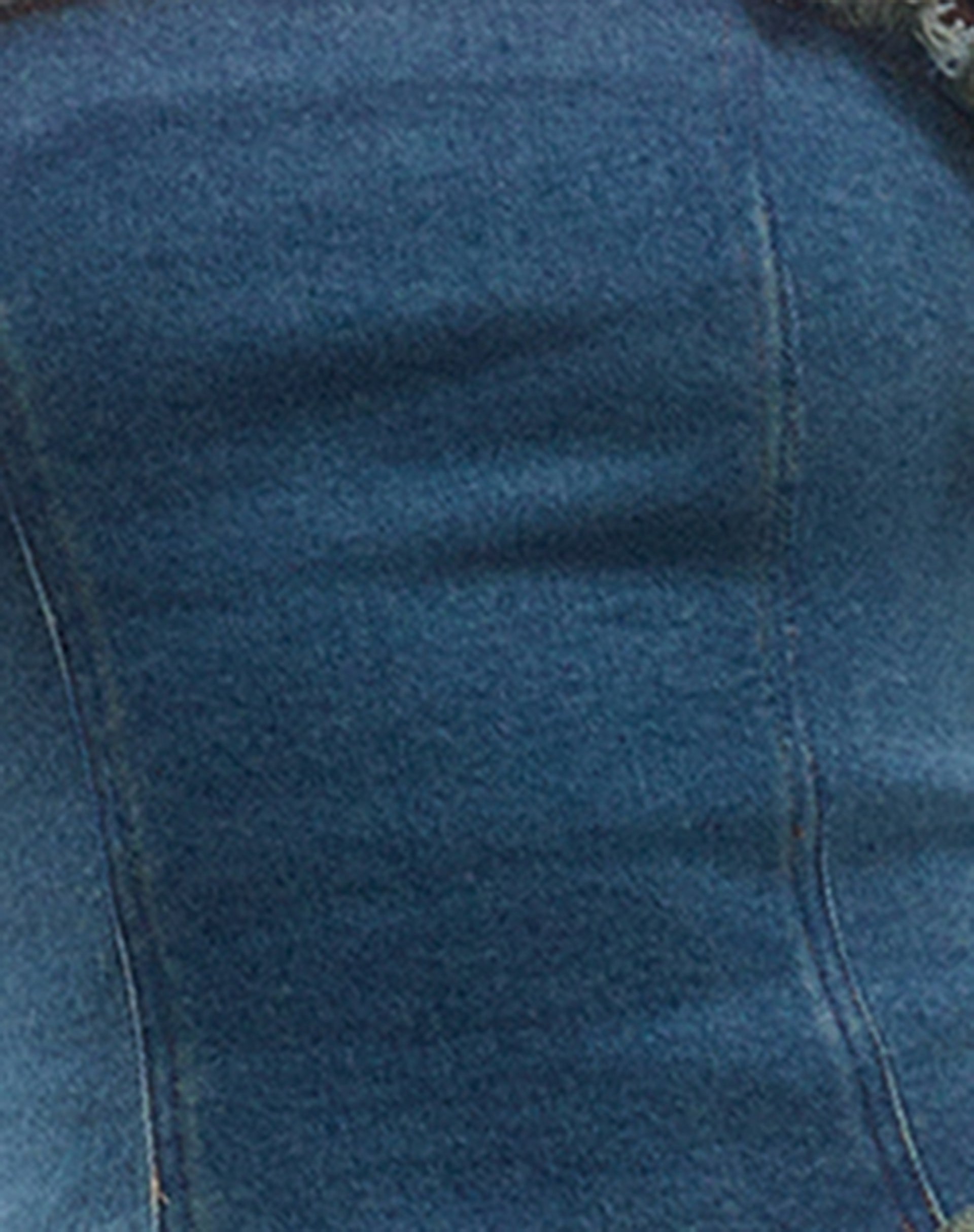 Omas Denim Bandeau Top in Brown Blue Acid Wash