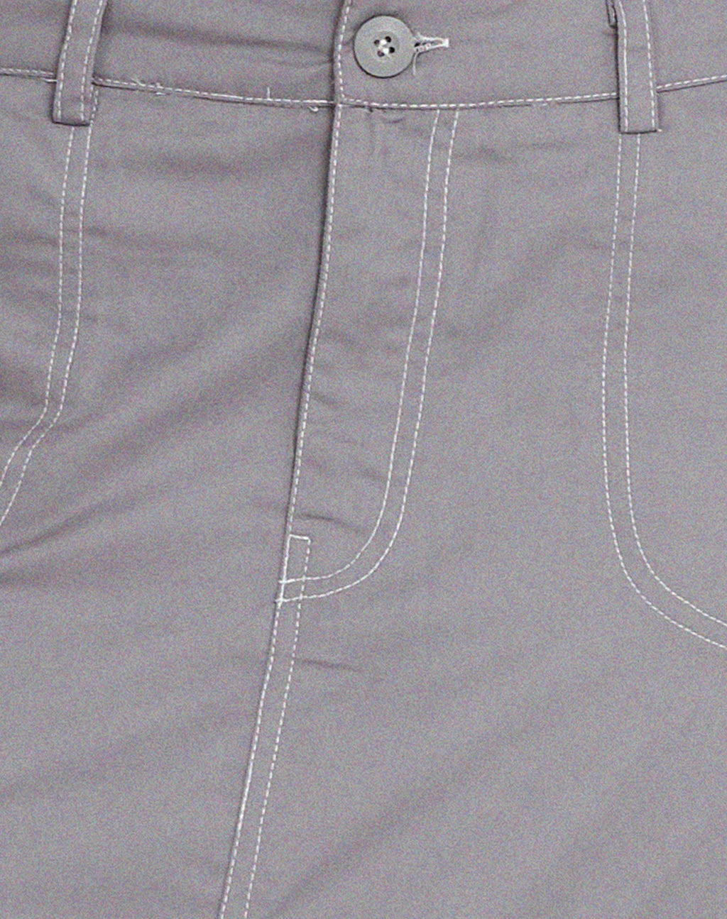 Reese Cargo Midi Skirt in Charcoal Grey with White Stitch