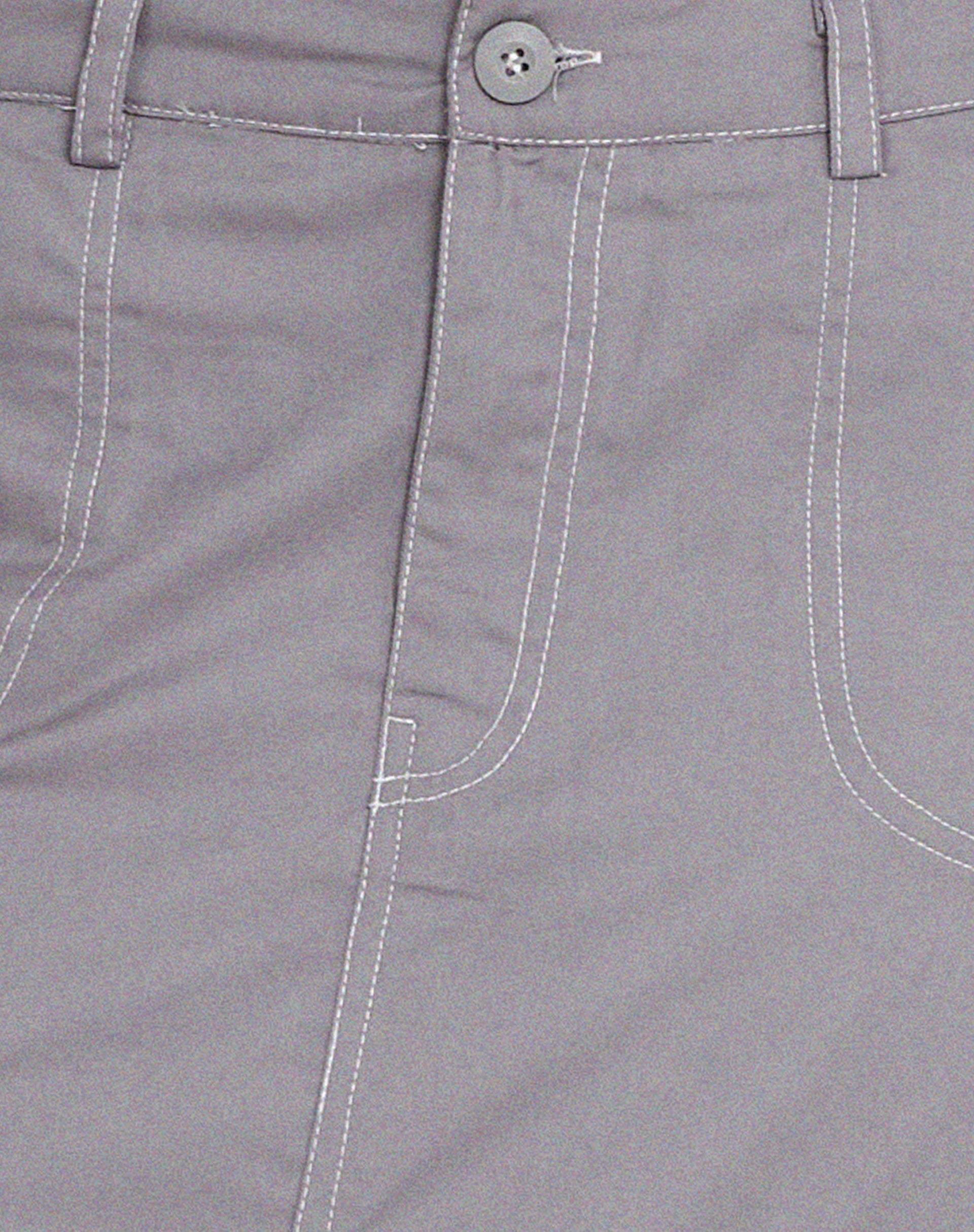 Reese Cargo Midi Skirt in Charcoal Grey with White Stitch