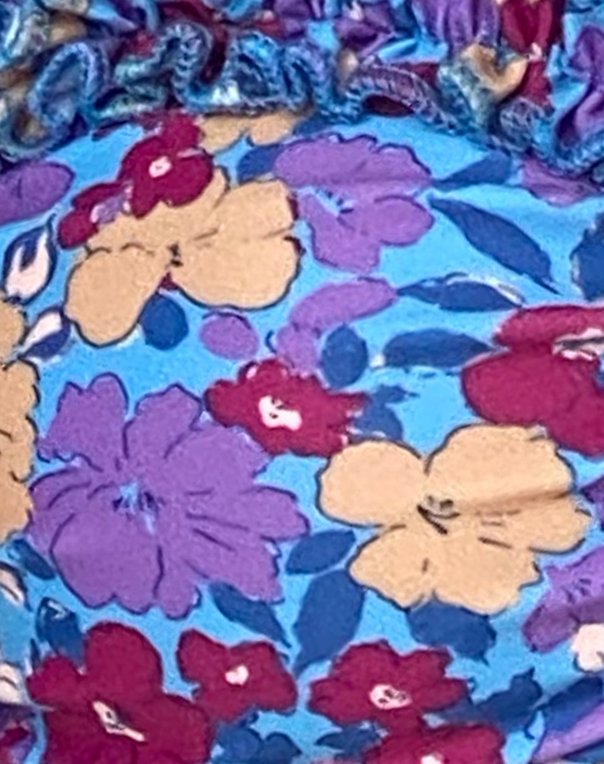 Pafri Bikini Top in Washed Out Floral Purple