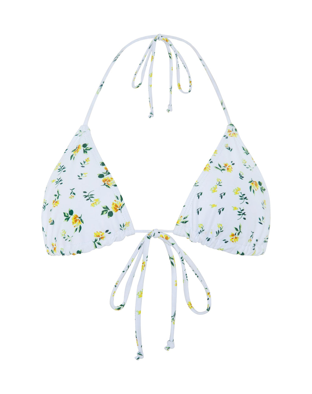 Pamita Bikini Top in Yellow Ditsy Floral