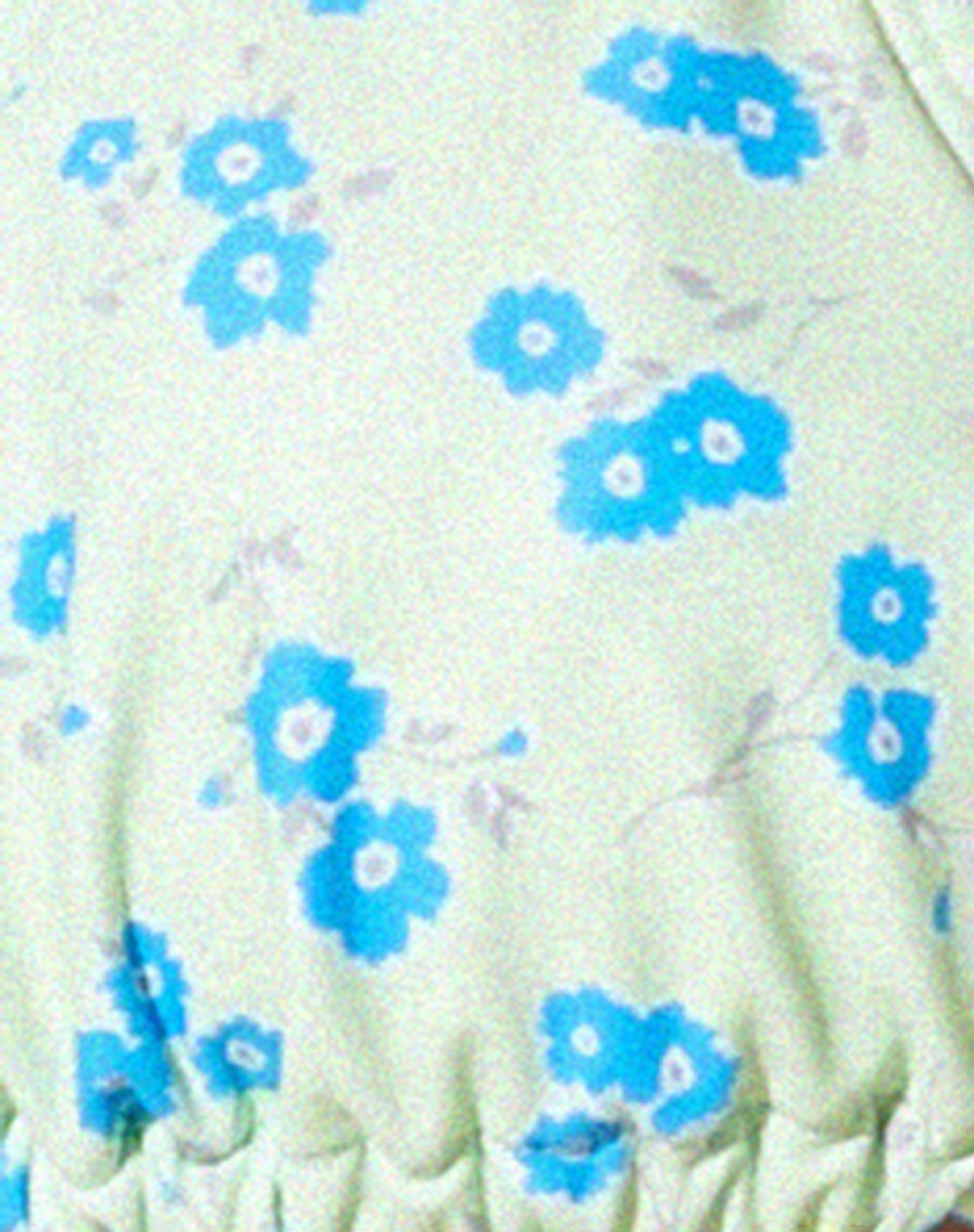 Pamita Bikini Top in Ditsy Flower Lime Blue