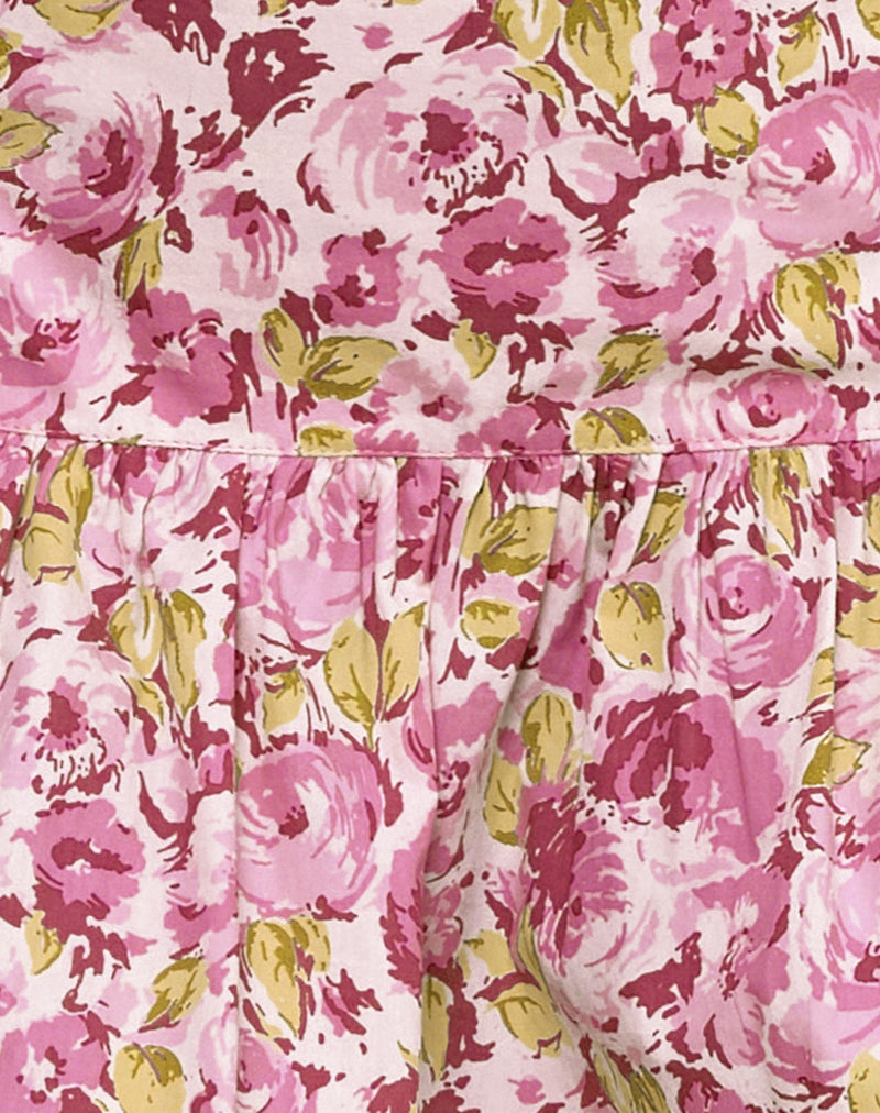 Raffita Mini Skirt in Blossom Floral Pink