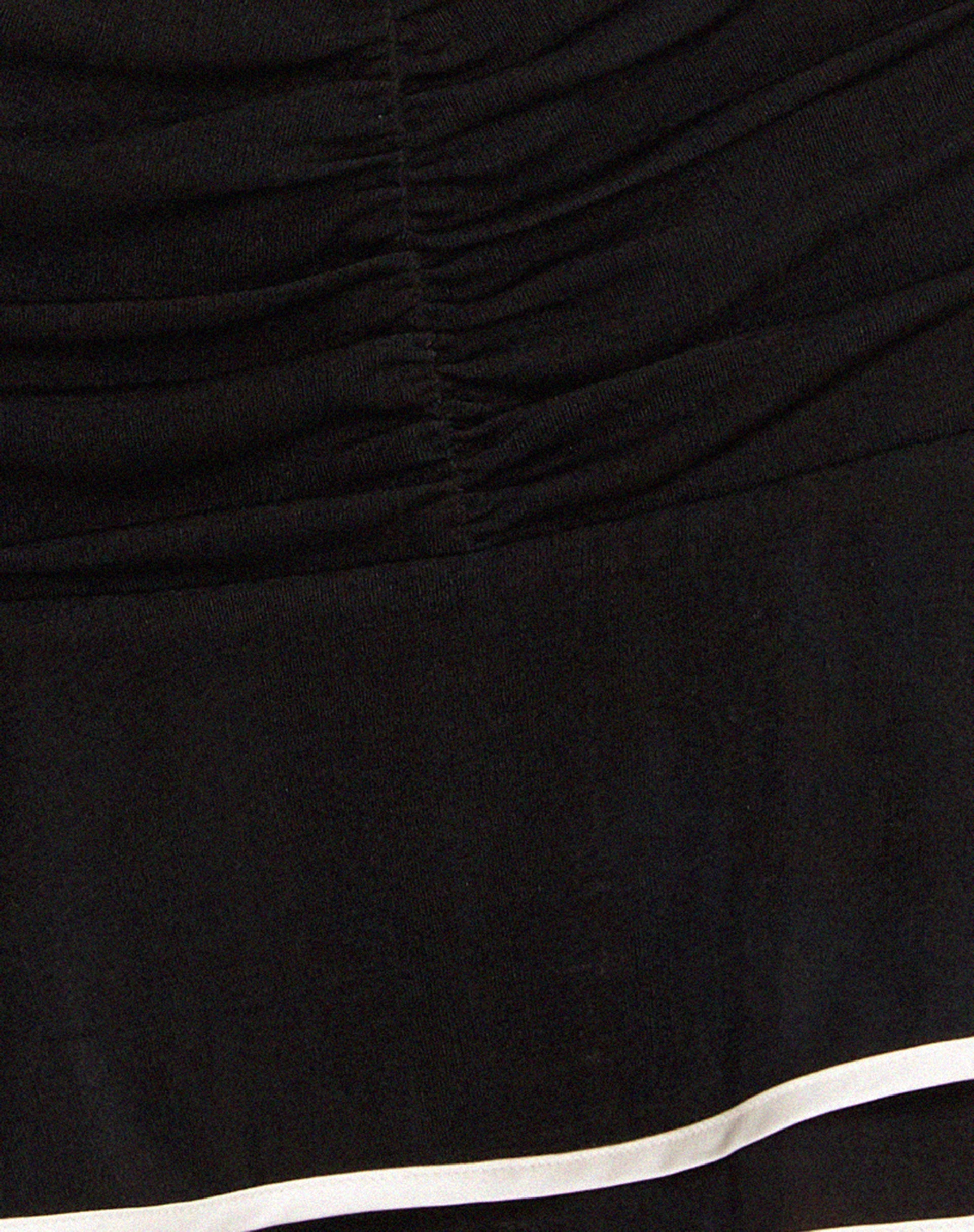 Ranta Mini Skirt in Black with Ivory Binding