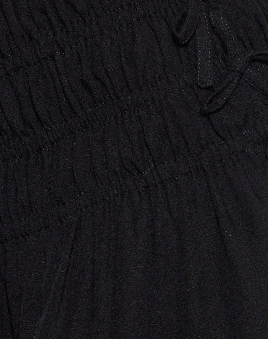 Rikako Shirred Mini Skirt in Black