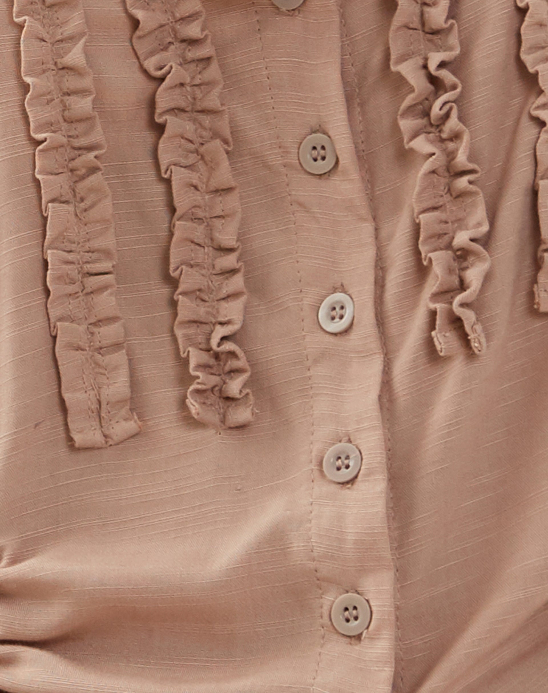 Rayna Ruffle Milkmaid Top in Mushroom