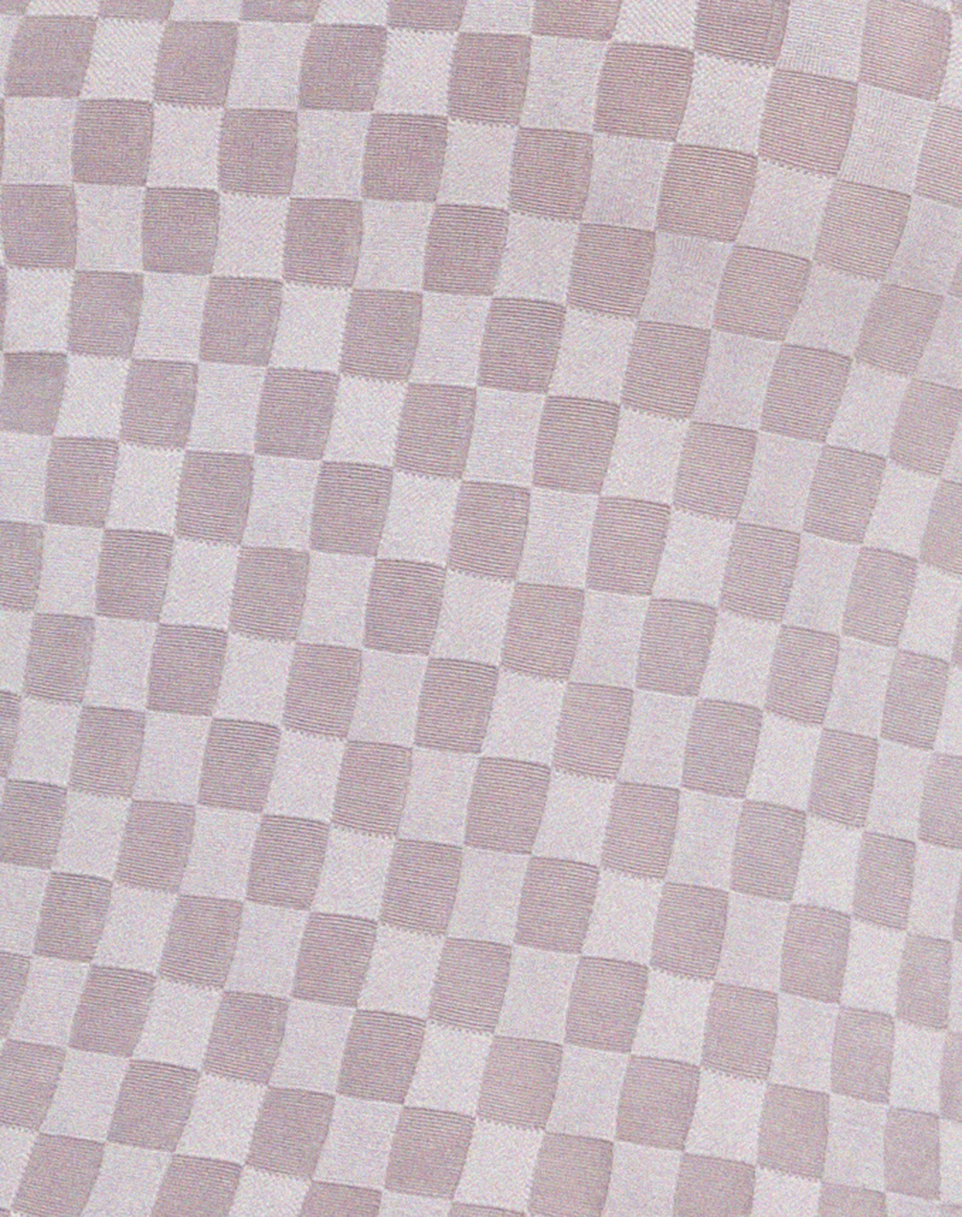 Natari Long Sleeve Crop Top in Check Grey