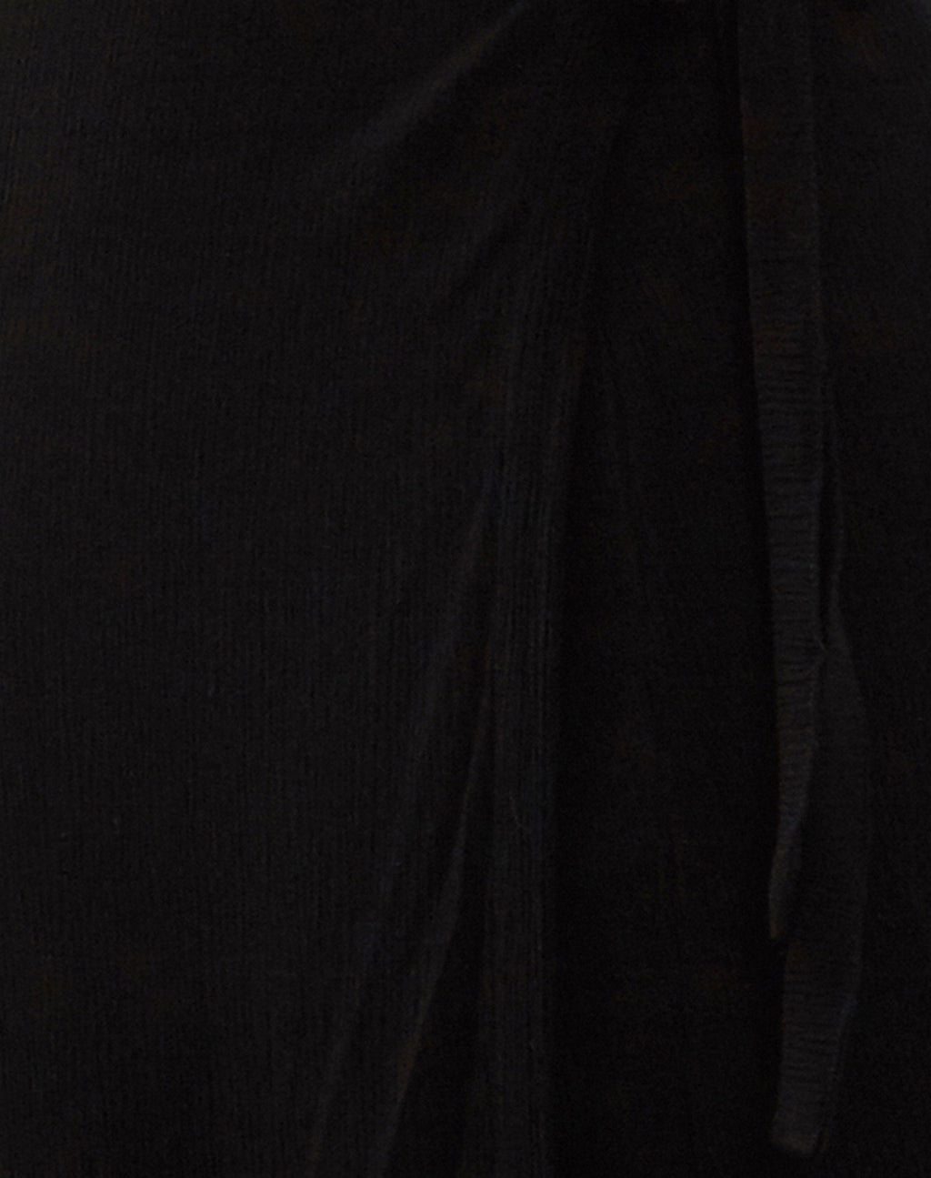 Peria Maxi Wrap Skirt in Black Crinkle