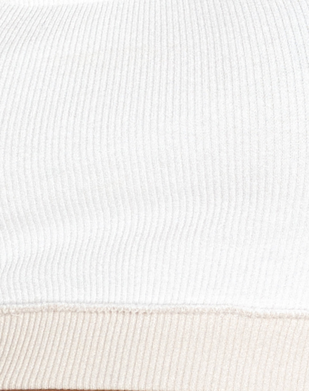 Ricci Crop Top in Panelled Ivory and Winter White