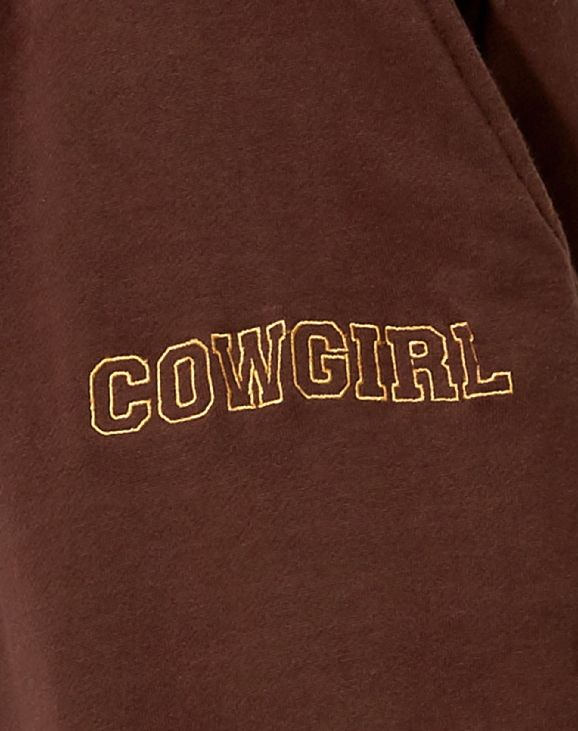Roider Jogger in Deep Mahogany 'Cowgirl' Gold Embro
