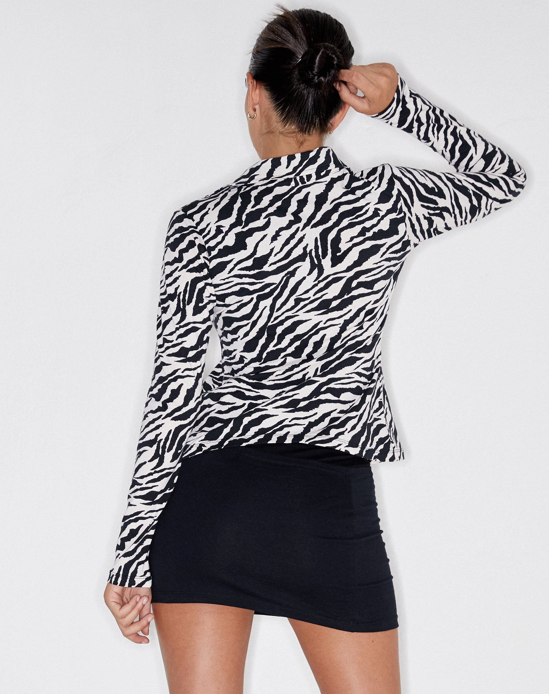 Ruix Long Sleeve Top in 90's Zebra