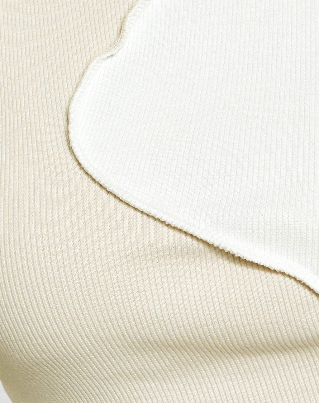 Ruta Crop Top in Panelled Ivory and Winter White