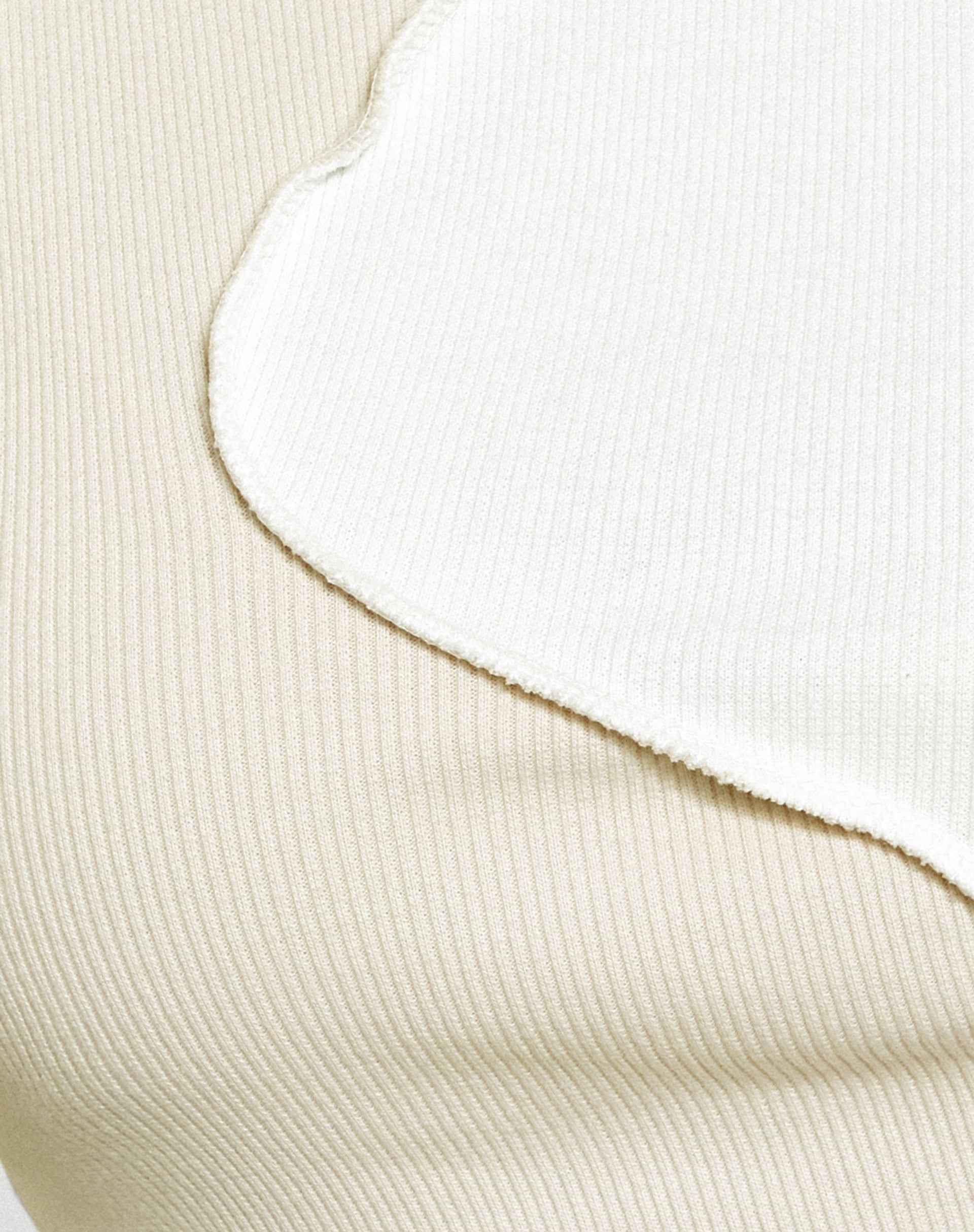 Ruta Crop Top in Panelled Ivory and Winter White