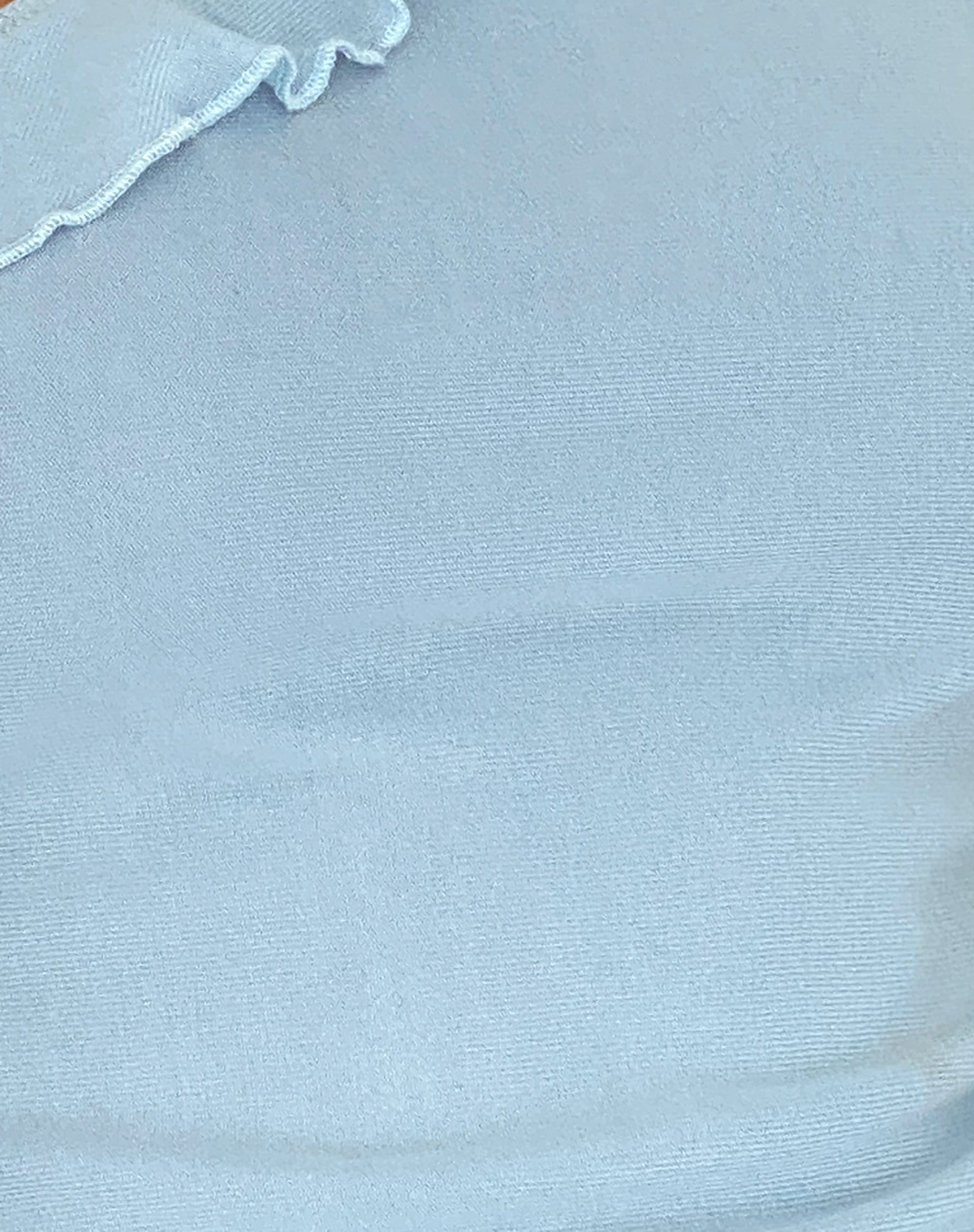 Ruthie One Shoulder Frill Top in Light Blue
