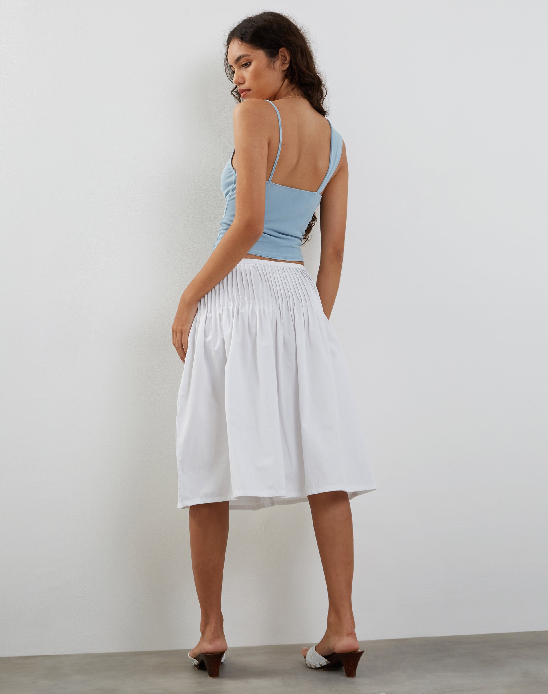 Sambu Mesh Vest Top in Pastel Blue