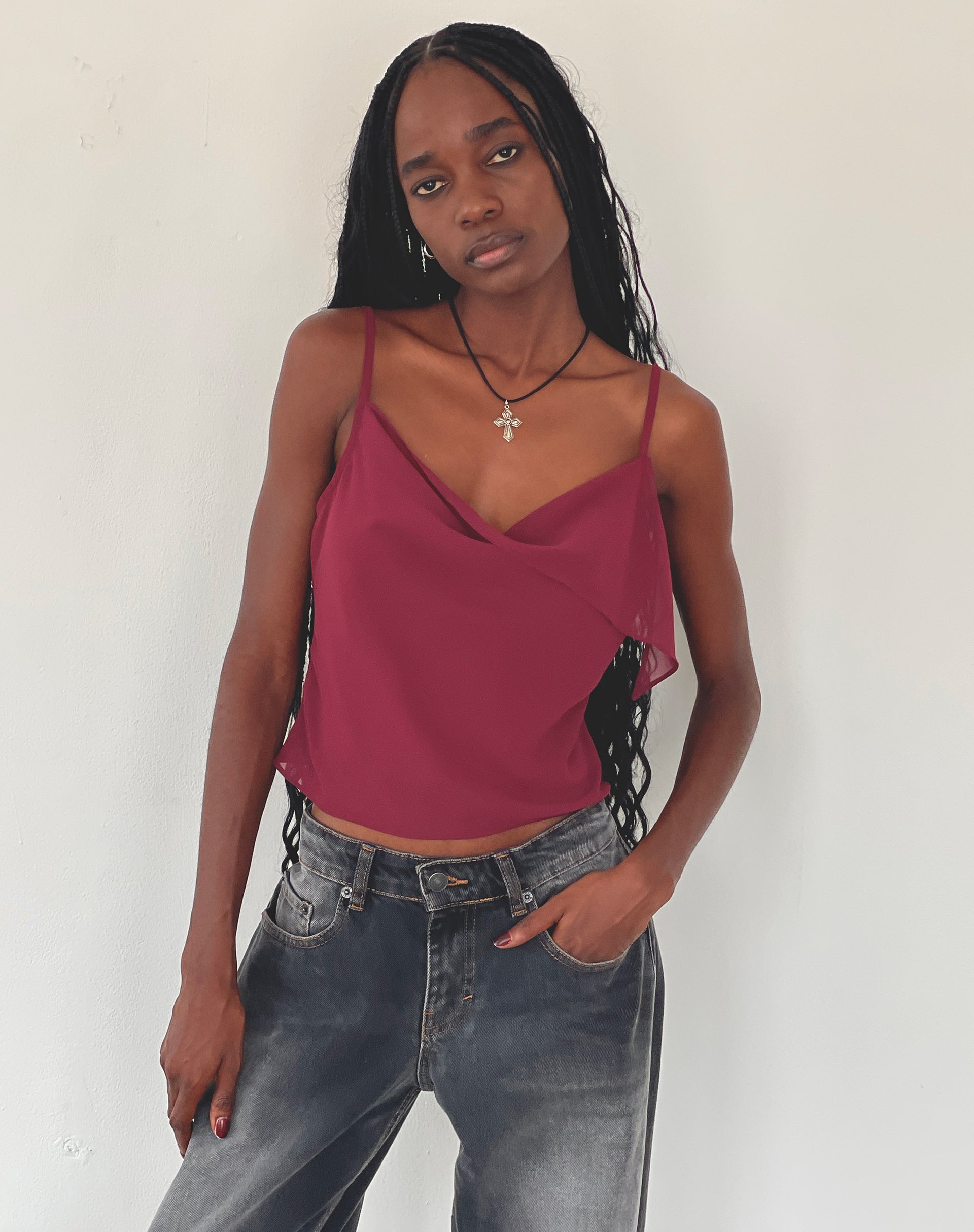 Satisha Top in Chiffon Plum