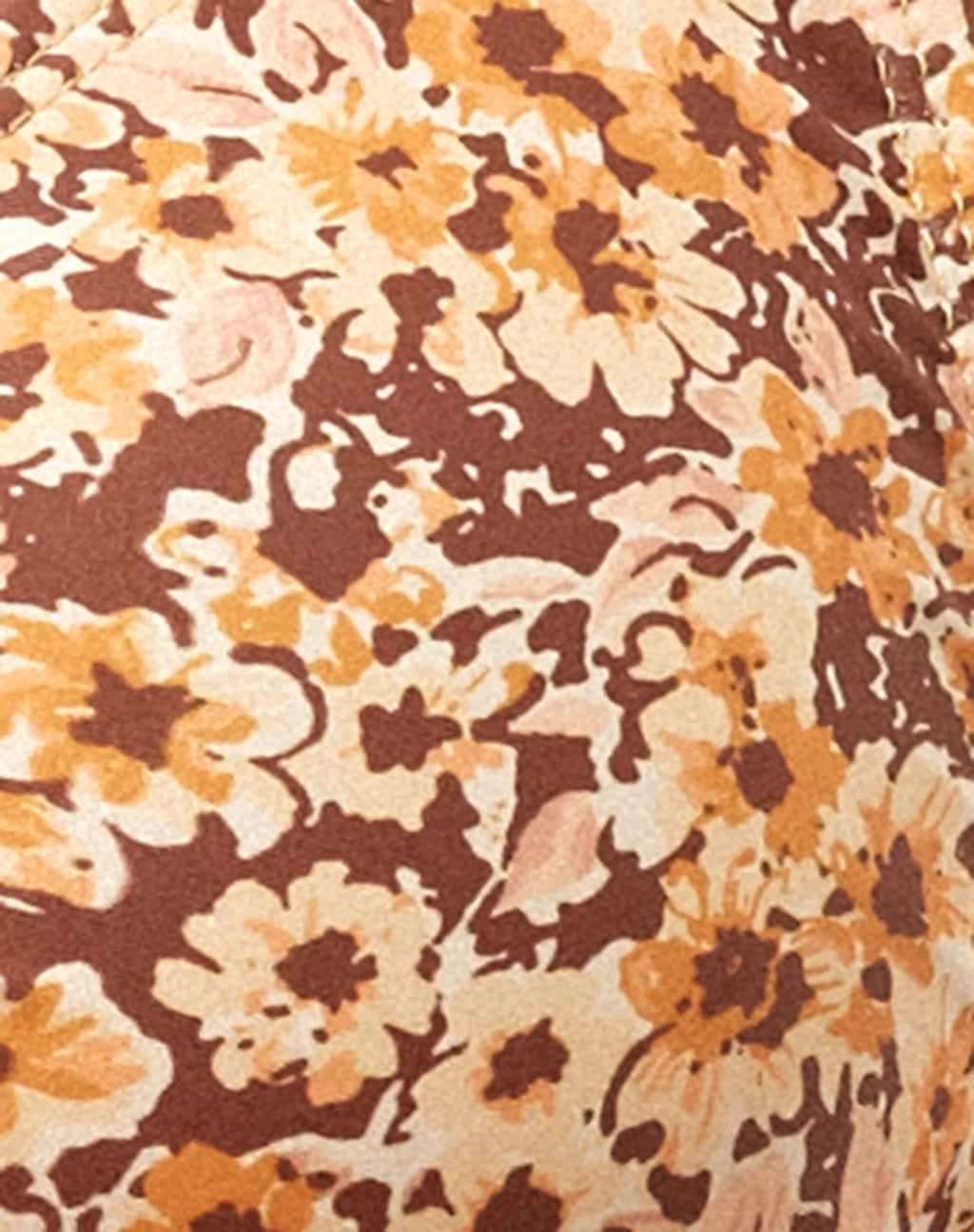 Shell Bikini Top in Small Flower Brown