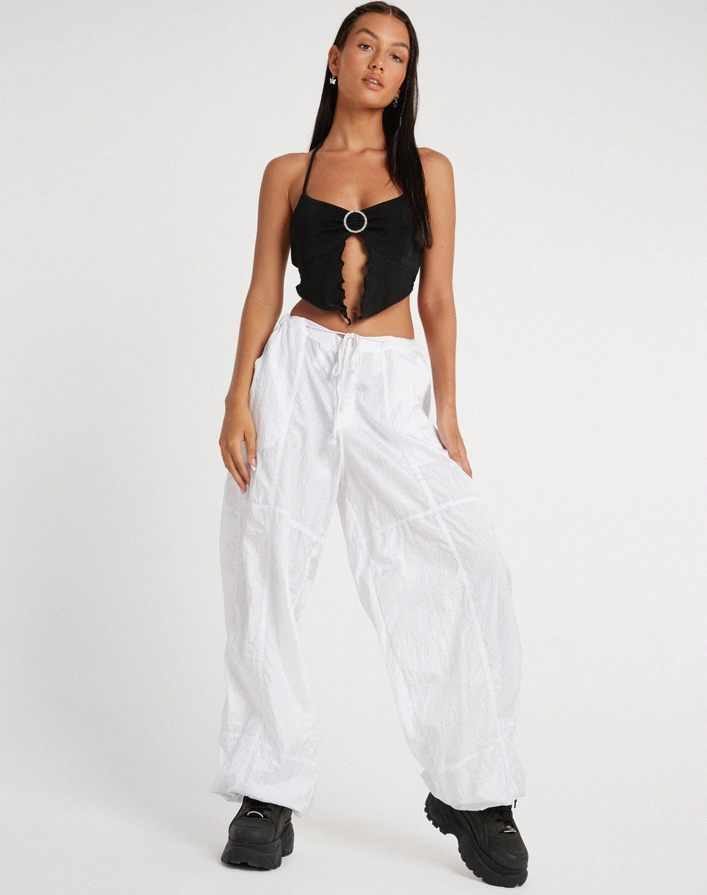 Shima Top in Crepe Black