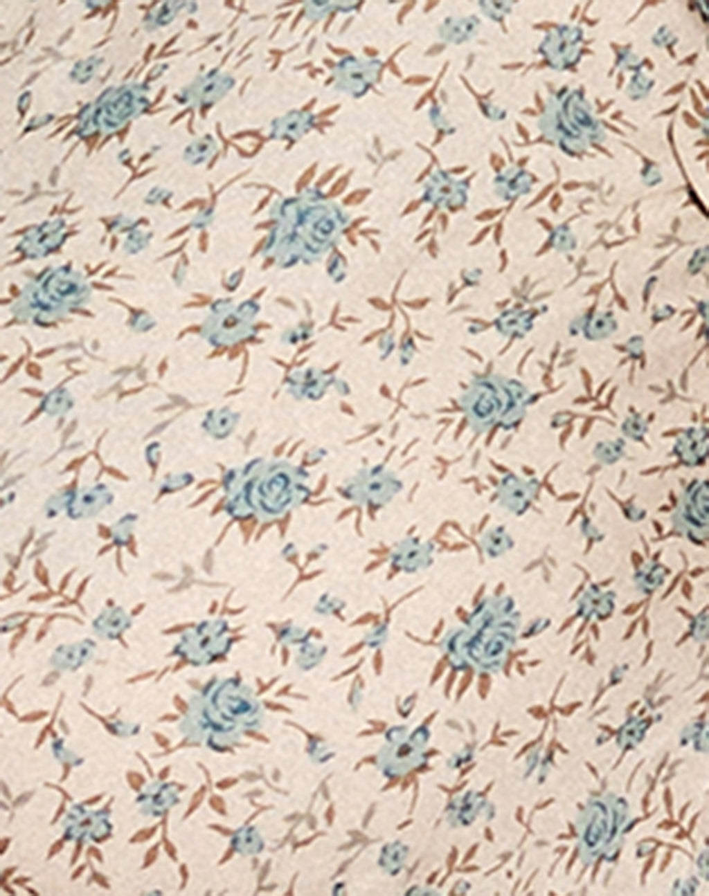 Skise Tie Front Crop Top in Antique Blue and Ivory Floral