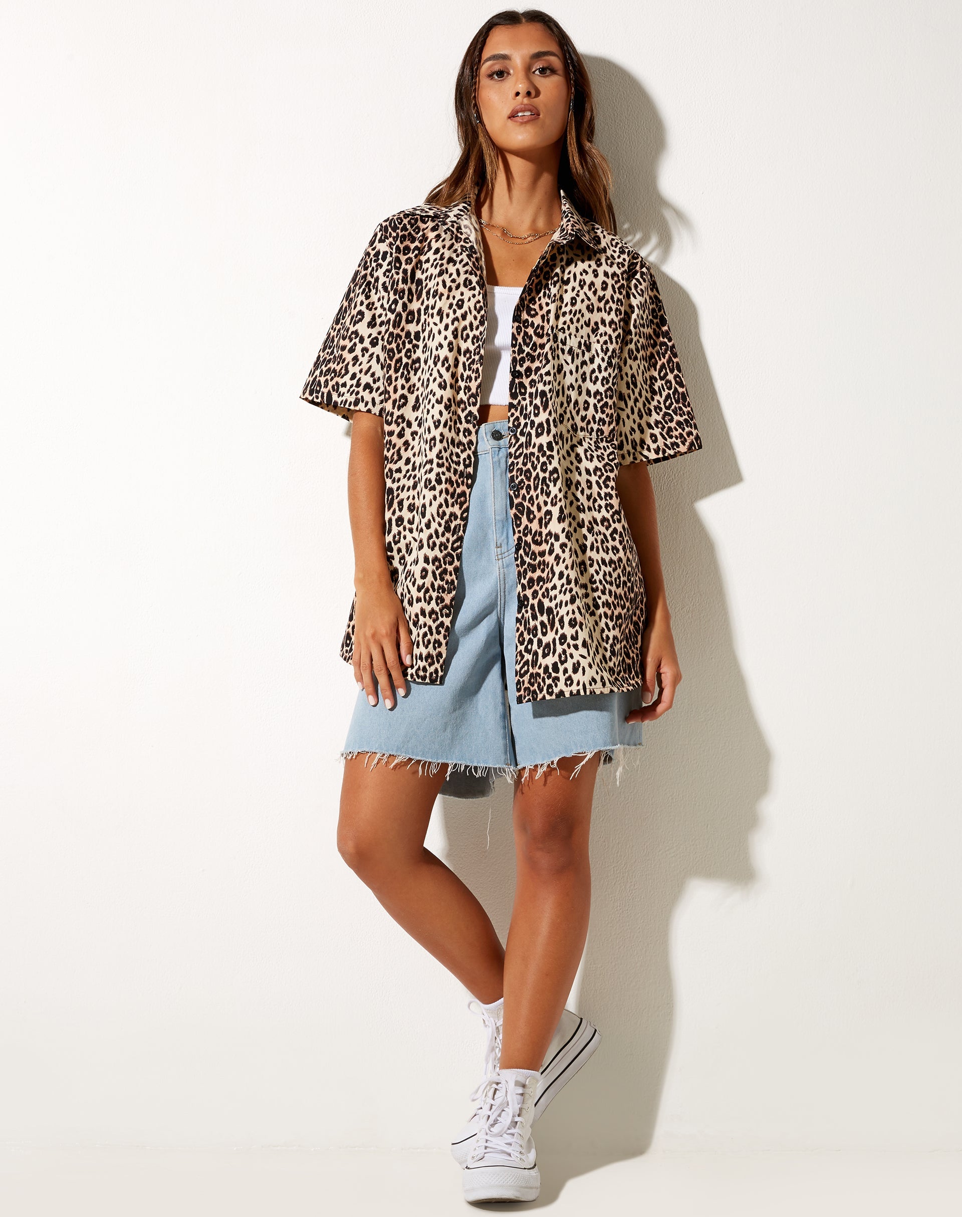 Smith Short Sleeve Shirt in True Leopard