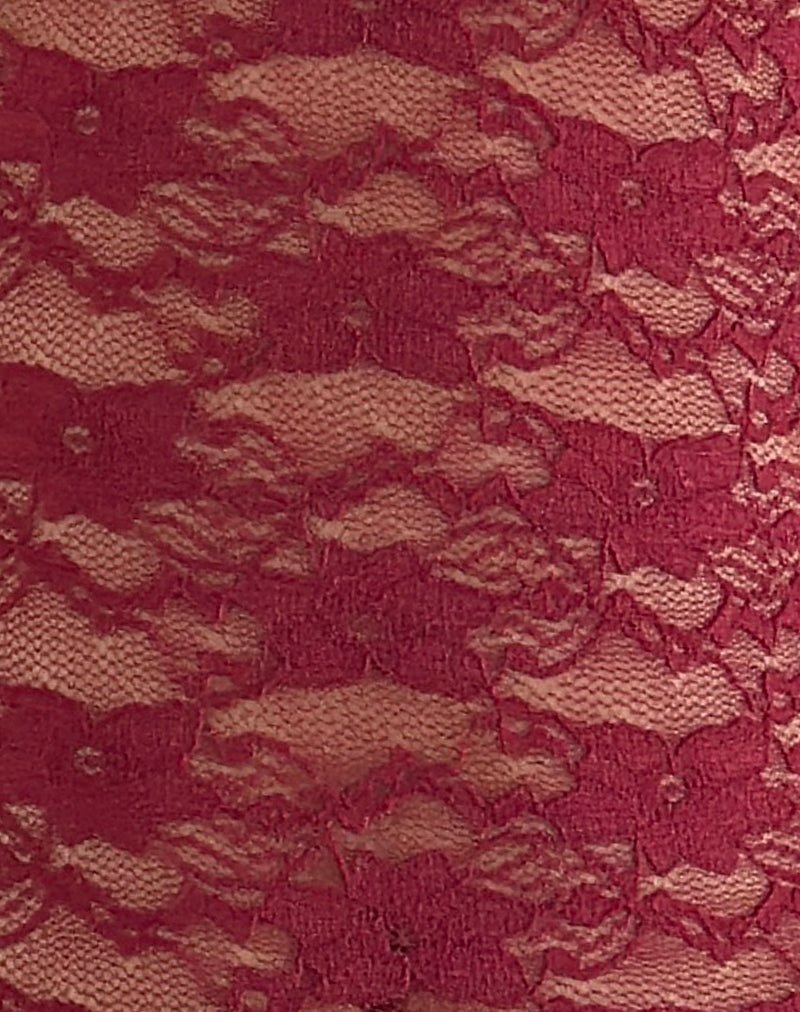 Tahoa Top in Orchid Lace Burgundy