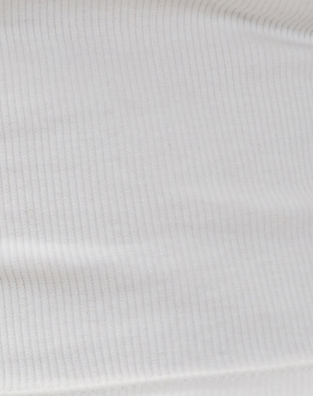 Tasley Ribbed Folded Sleeve Tee in White