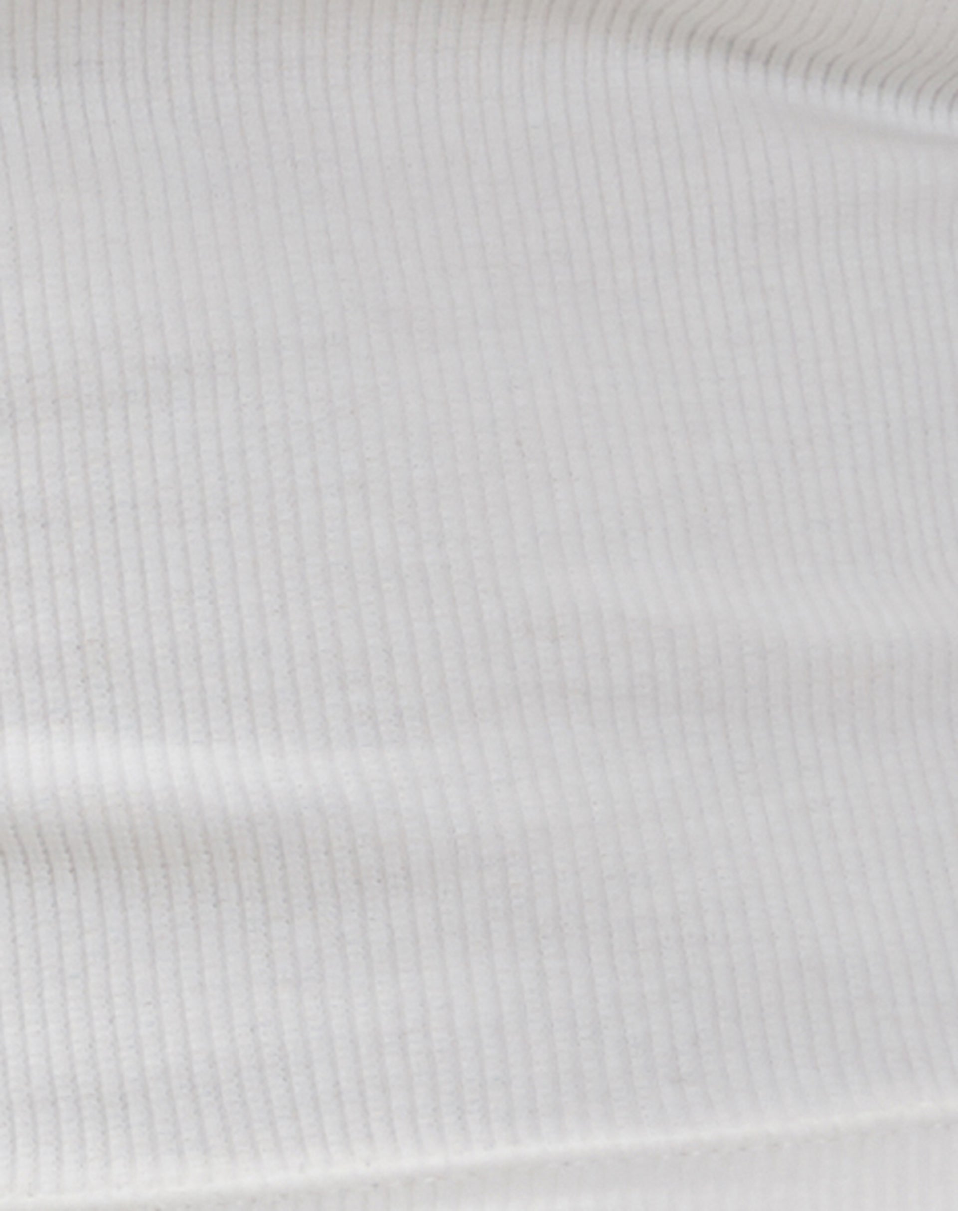 Tasley Ribbed Folded Sleeve Tee in White