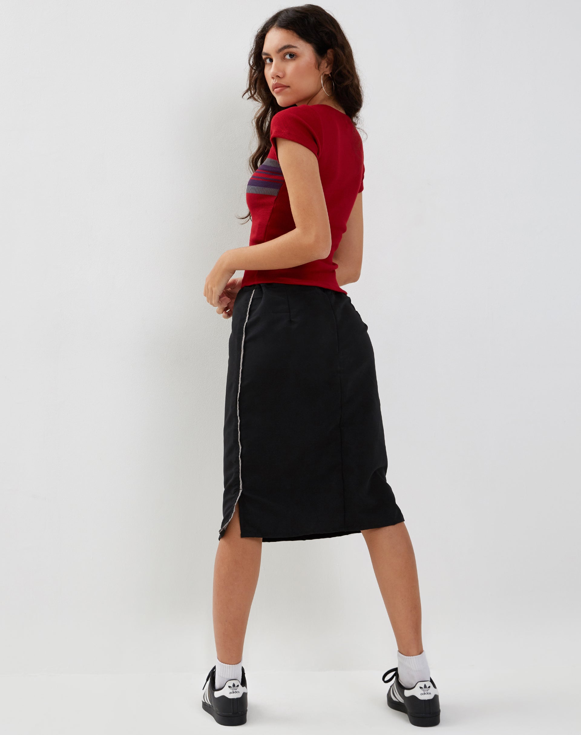 Tiona Top in Adrenalin Red Stripe