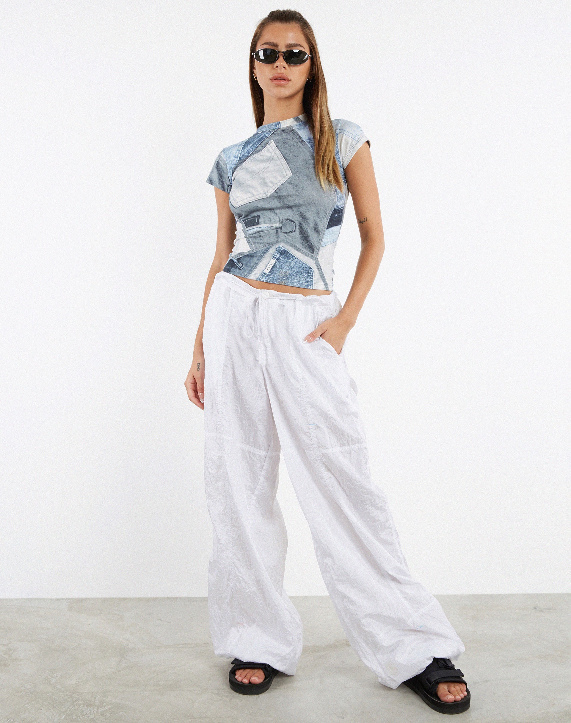 Tiona Top in Denim Pocket