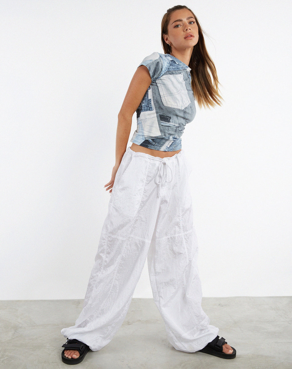 Tiona Top in Denim Pocket
