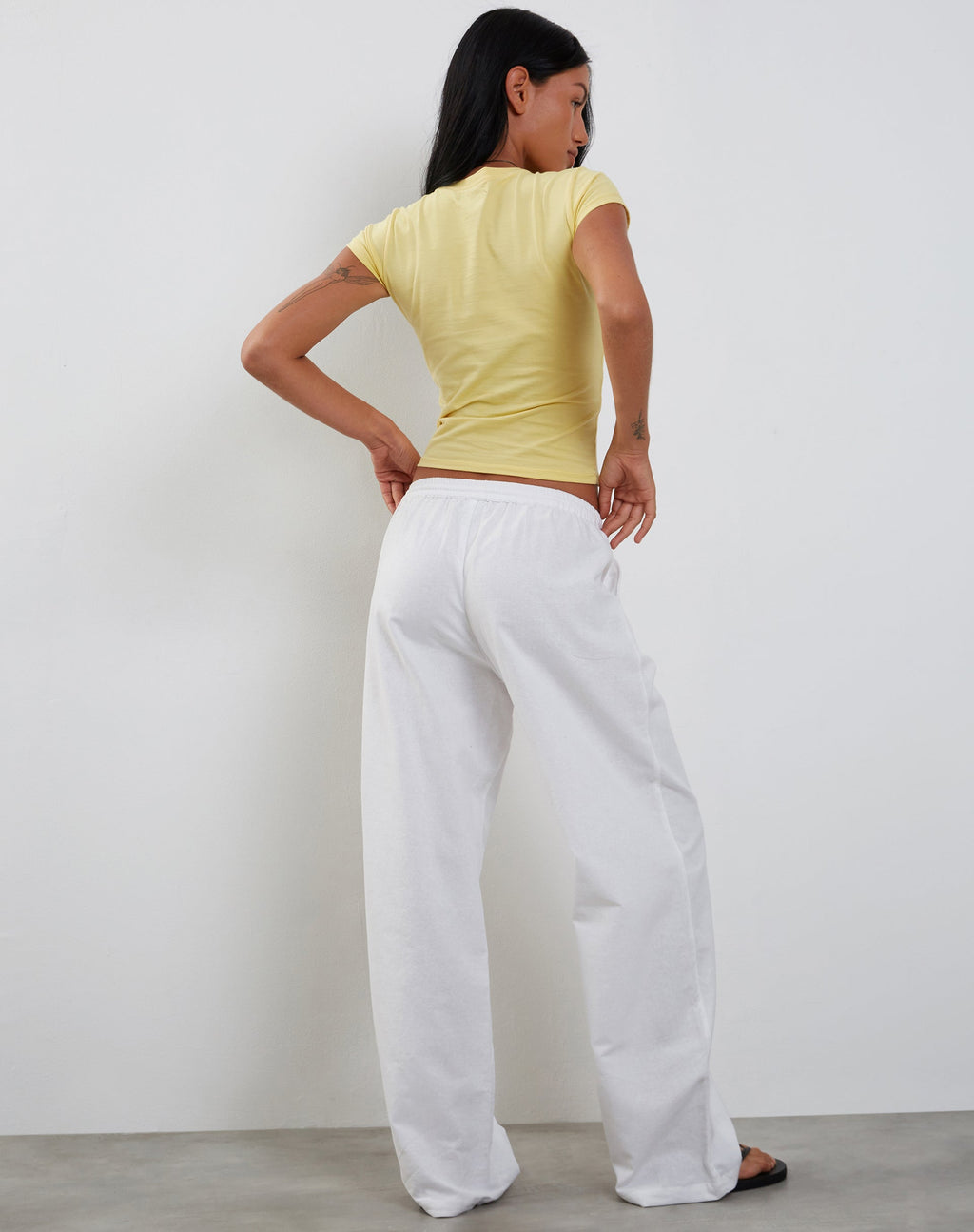 Tiona Baby Tee in Lemonade with Summer Flower Print