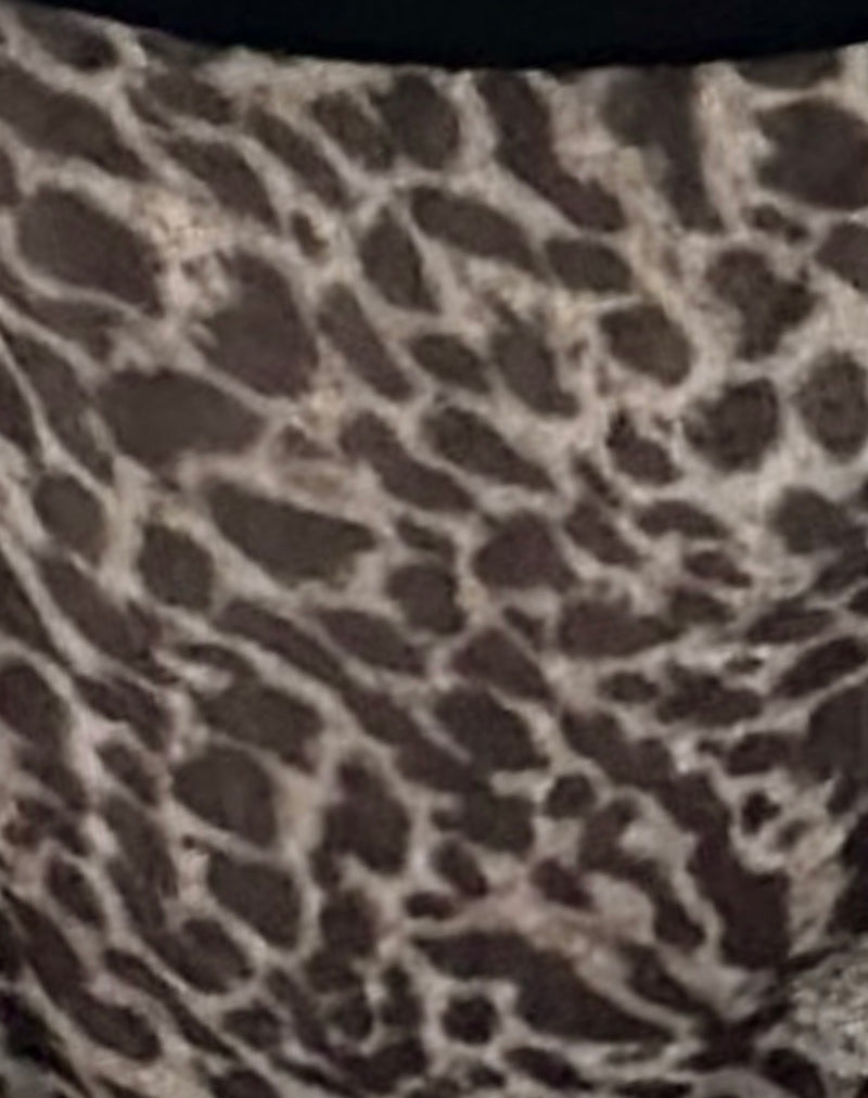 Sarua Thong in Mesh Leopard Print