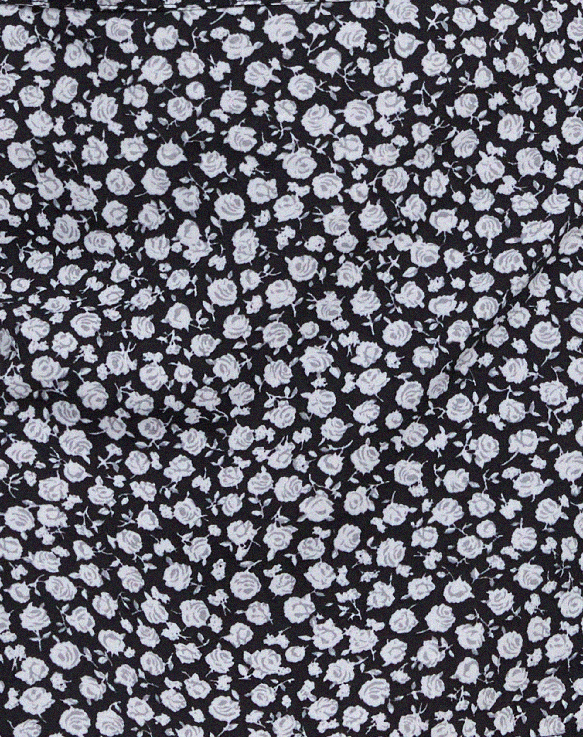 Volta Mini Skirt in Ditsy Rose Black