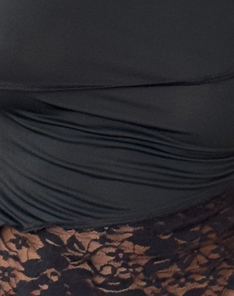 Weasly Lace Top in Slinky Black