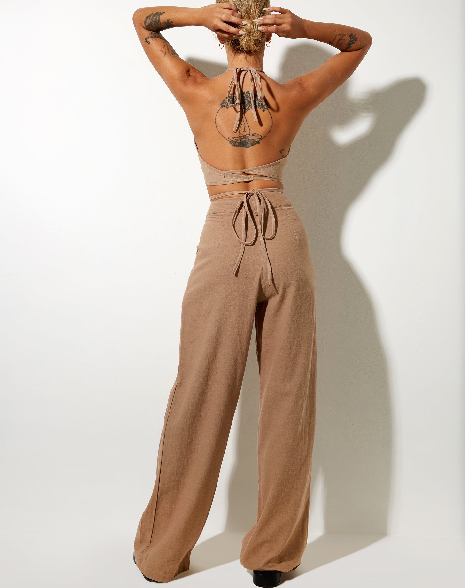 Levo Trouser in Rami Biscuit