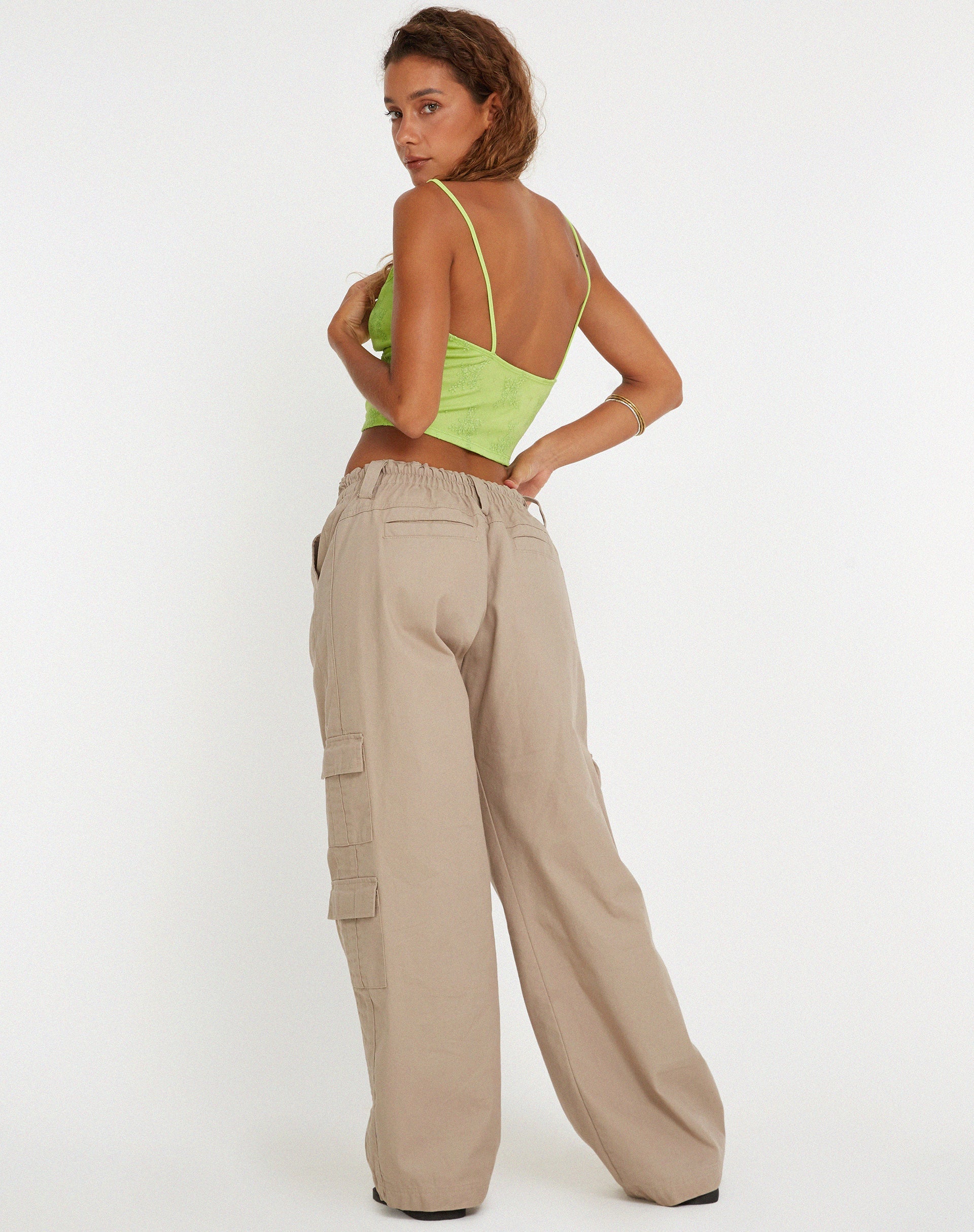 Yecaca Crop Top in Lace Lime