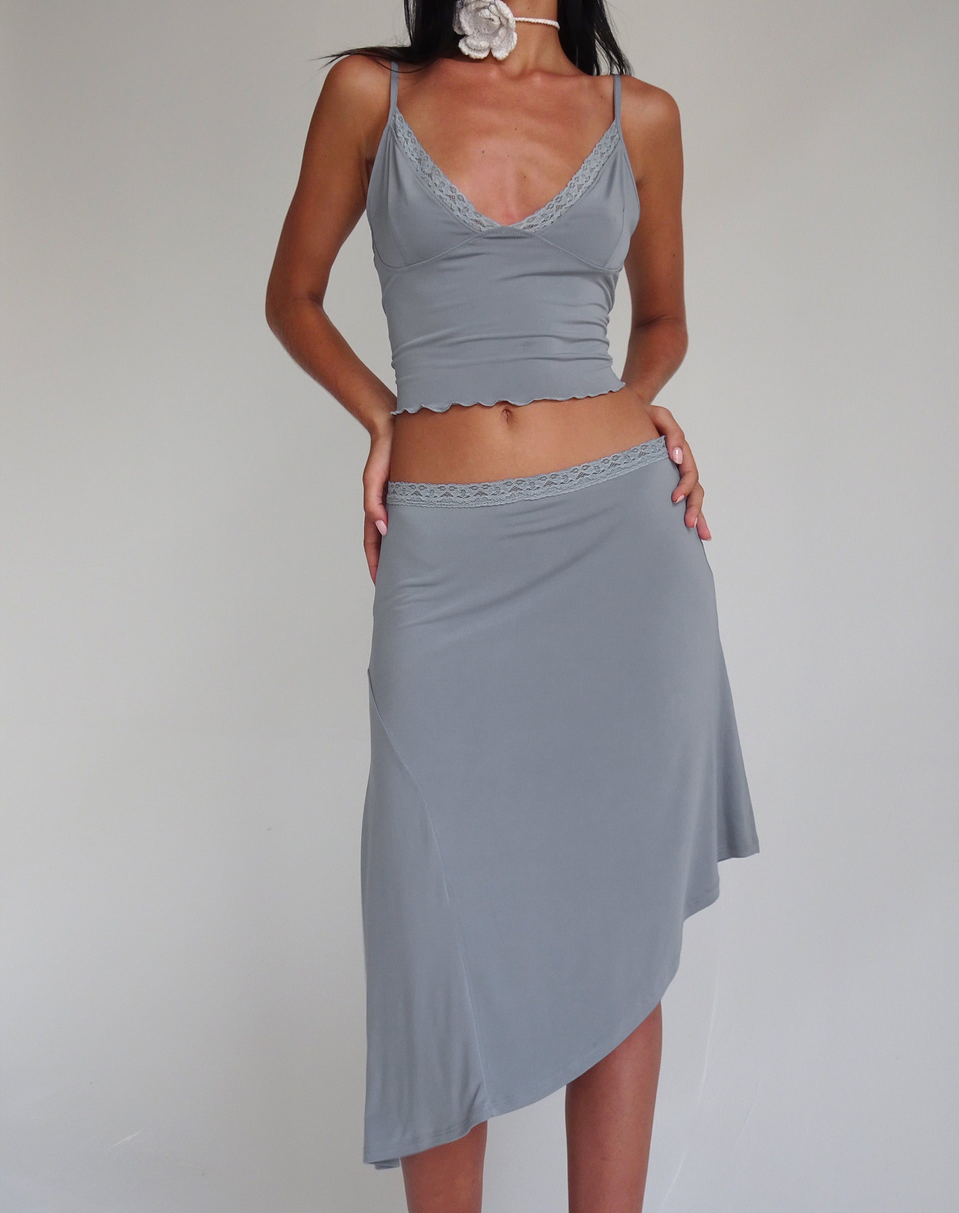 Yenika Cami Top in Slinky Grey
