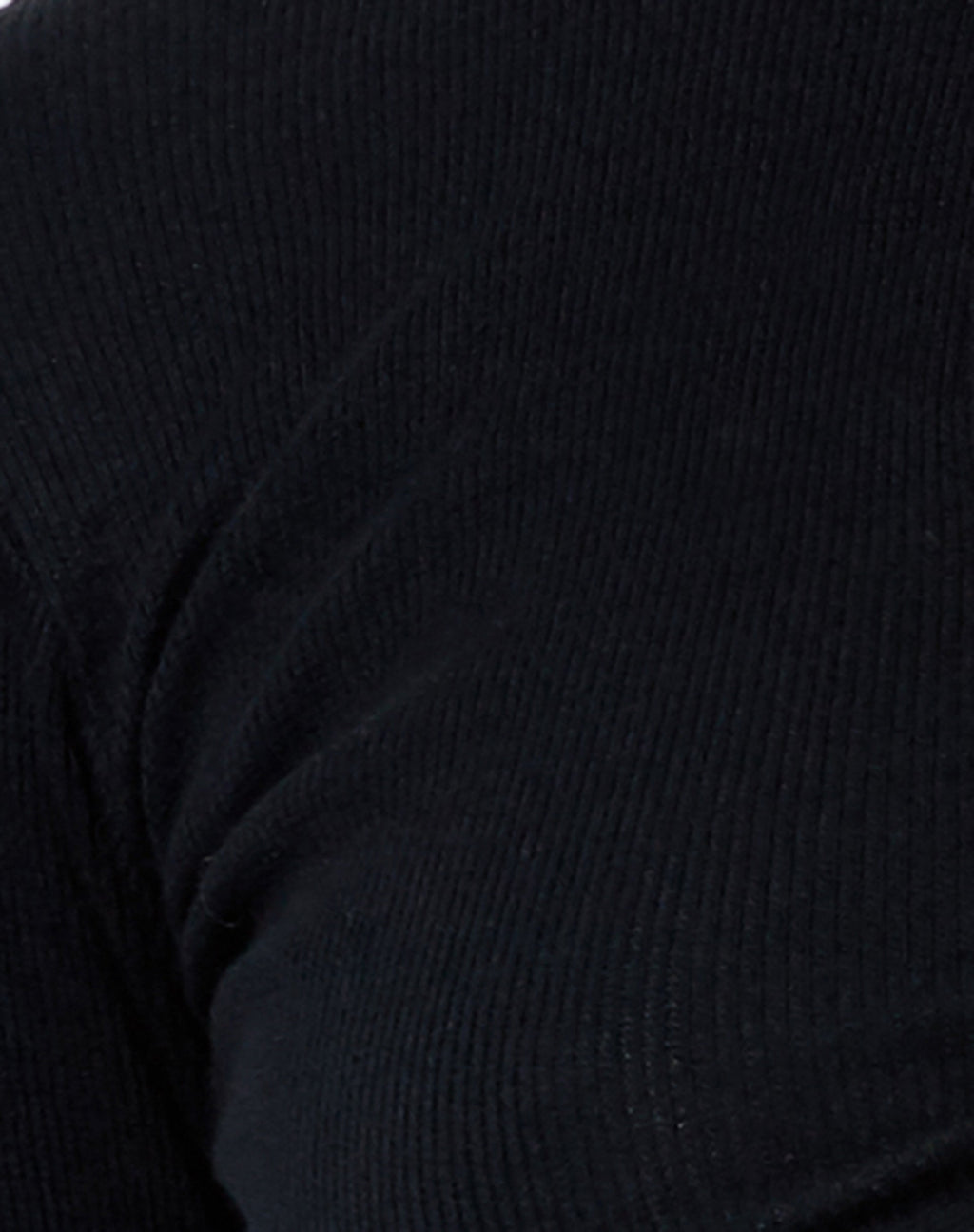 Zen Crop Top in Rib Black