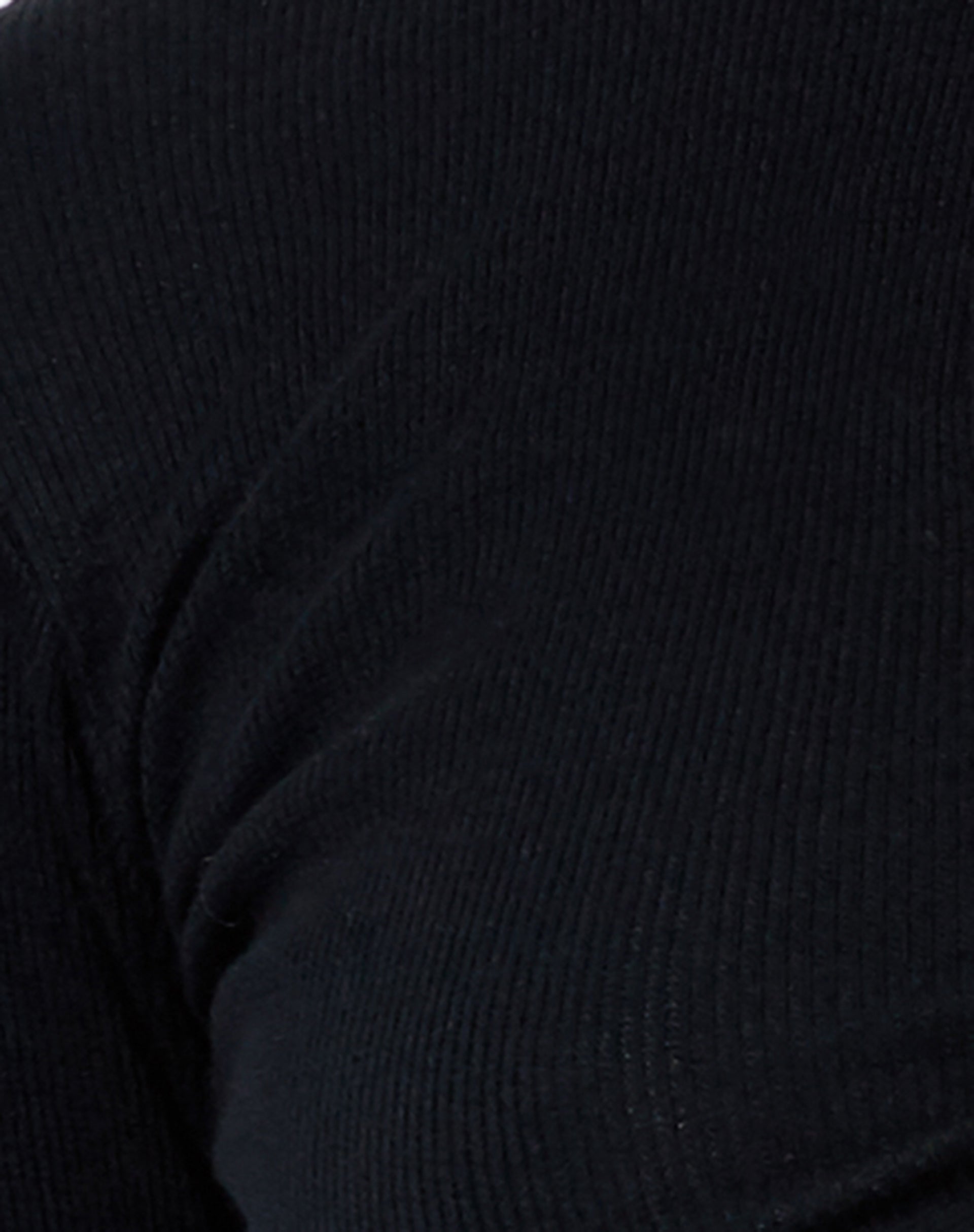 Zen Crop Top in Rib Black