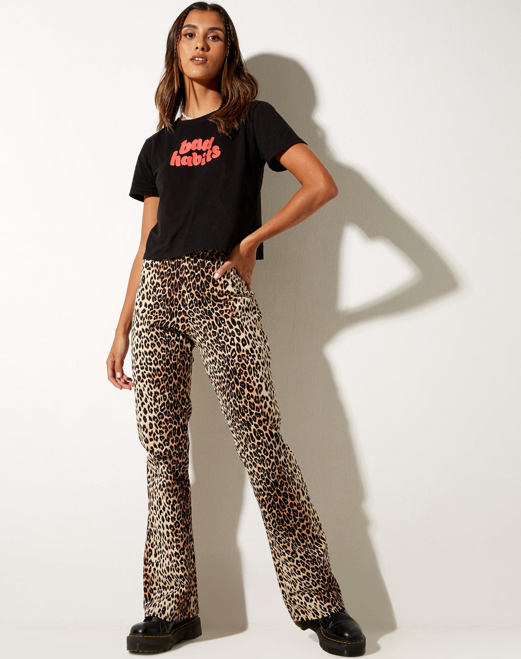 Zoven Flare Trouser in True Leopard