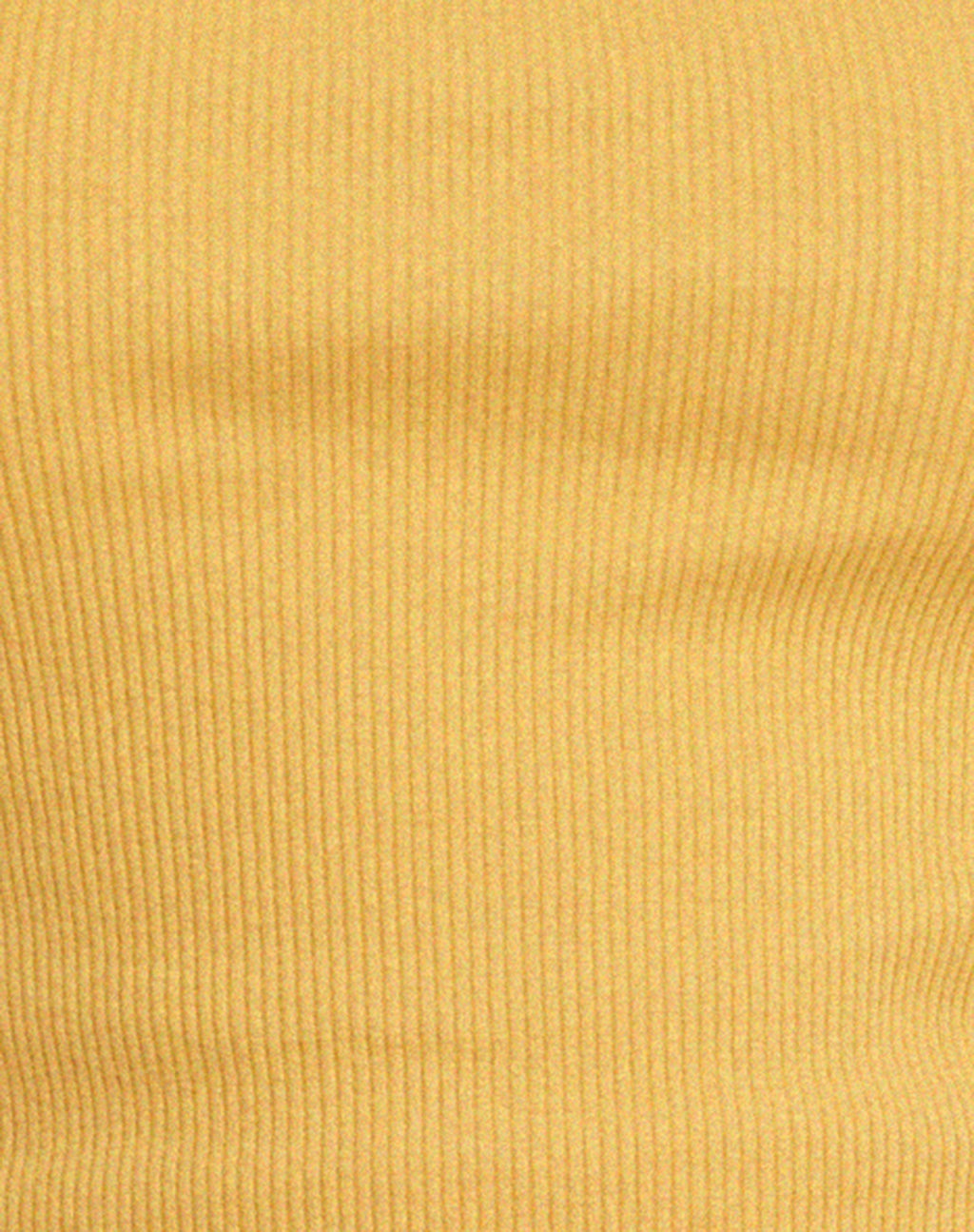 Zehra Long Sleeve Top in Rib Yolk Yellow