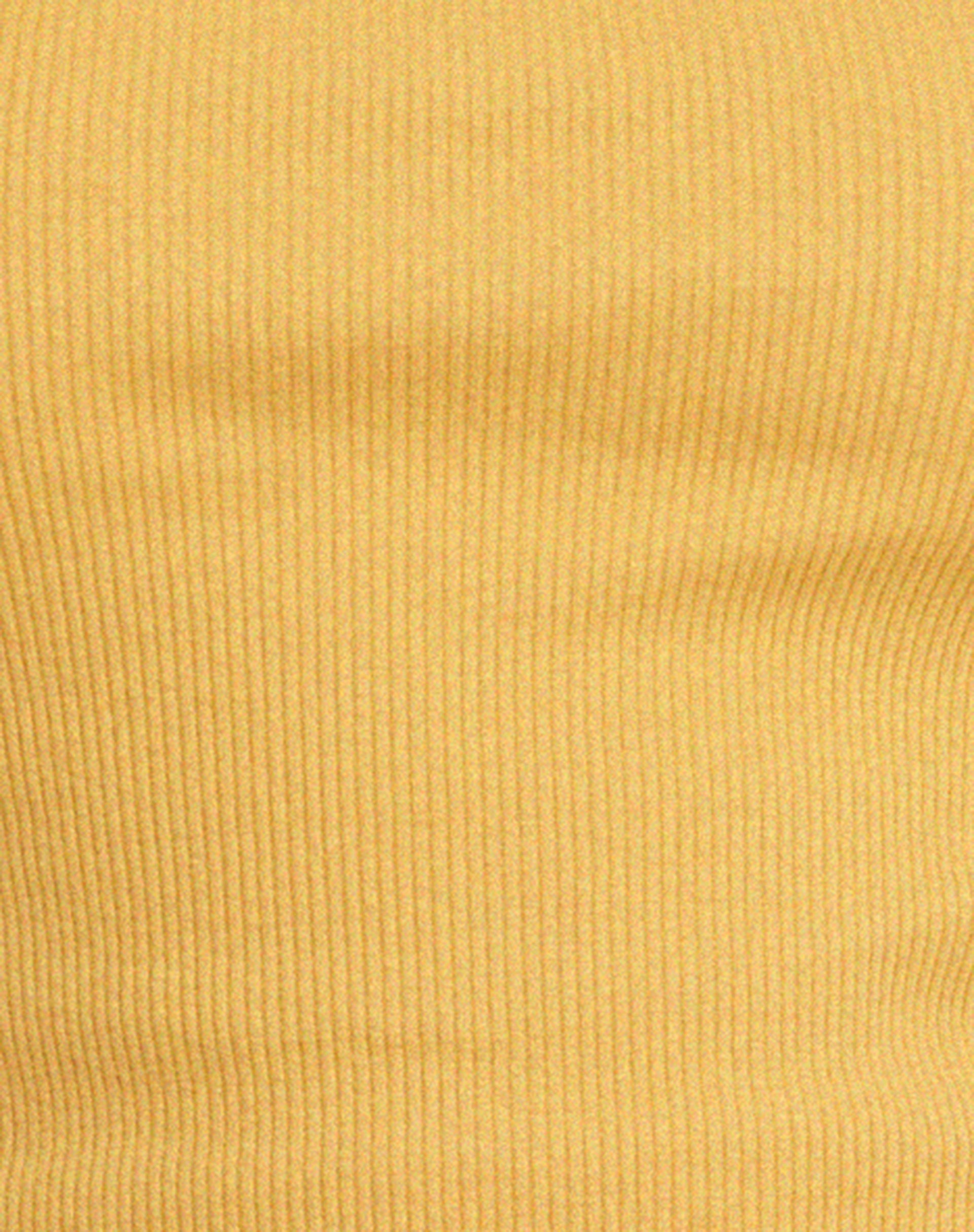 Zehra Long Sleeve Top in Rib Yolk Yellow